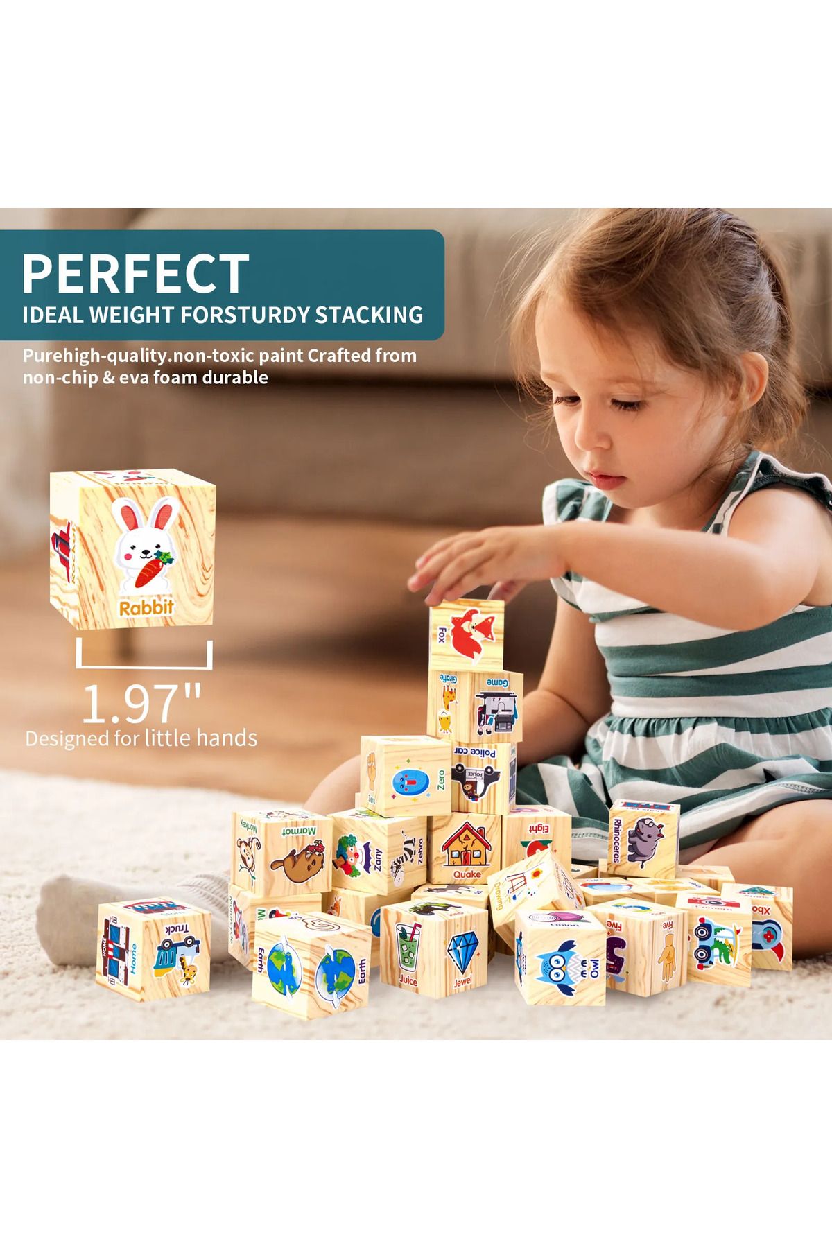 Choice-ABC Stacking Blocks Children Building Puzzle Kids 3D EVA Big Cubes Soft Sponge Foam Block Toys Ed... 2