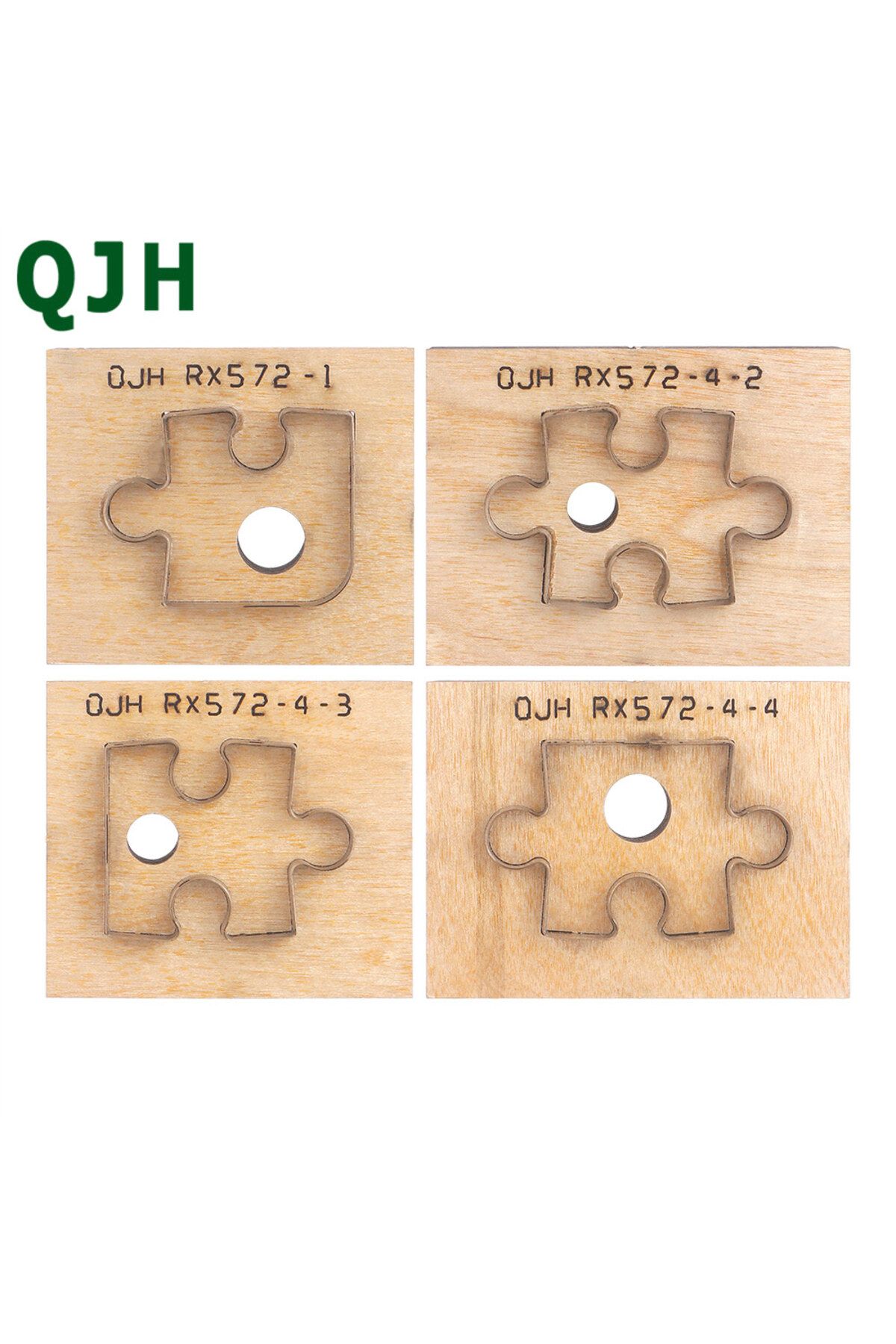 QJH-4Pcs Jigsaw Puzzle Leather Template Cutting Die knife DIY Leather Punch Handcraft Jigsaw Stencils... 2