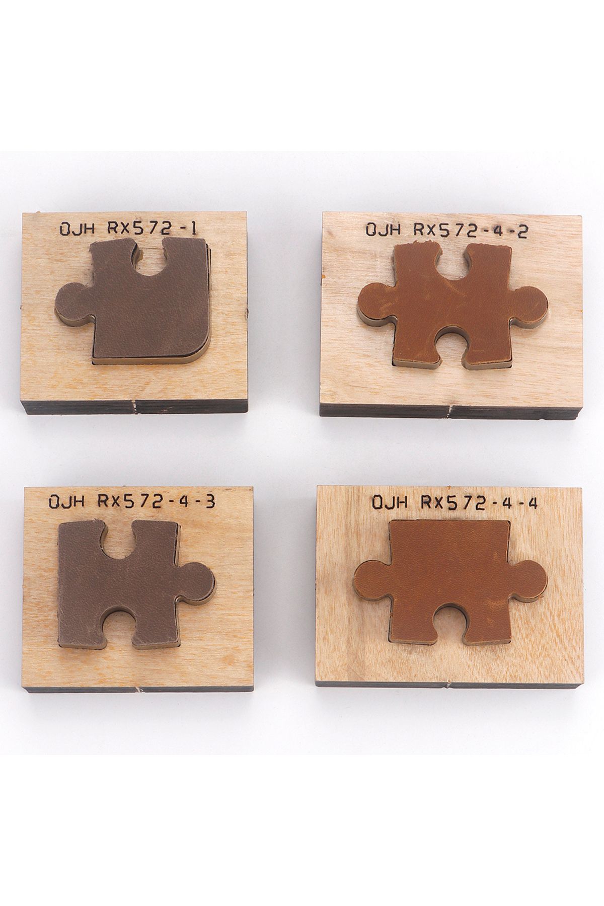 QJH-4Pcs Jigsaw Puzzle Leather Template Cutting Die knife DIY Leather Punch Handcraft Jigsaw Stencils... 5
