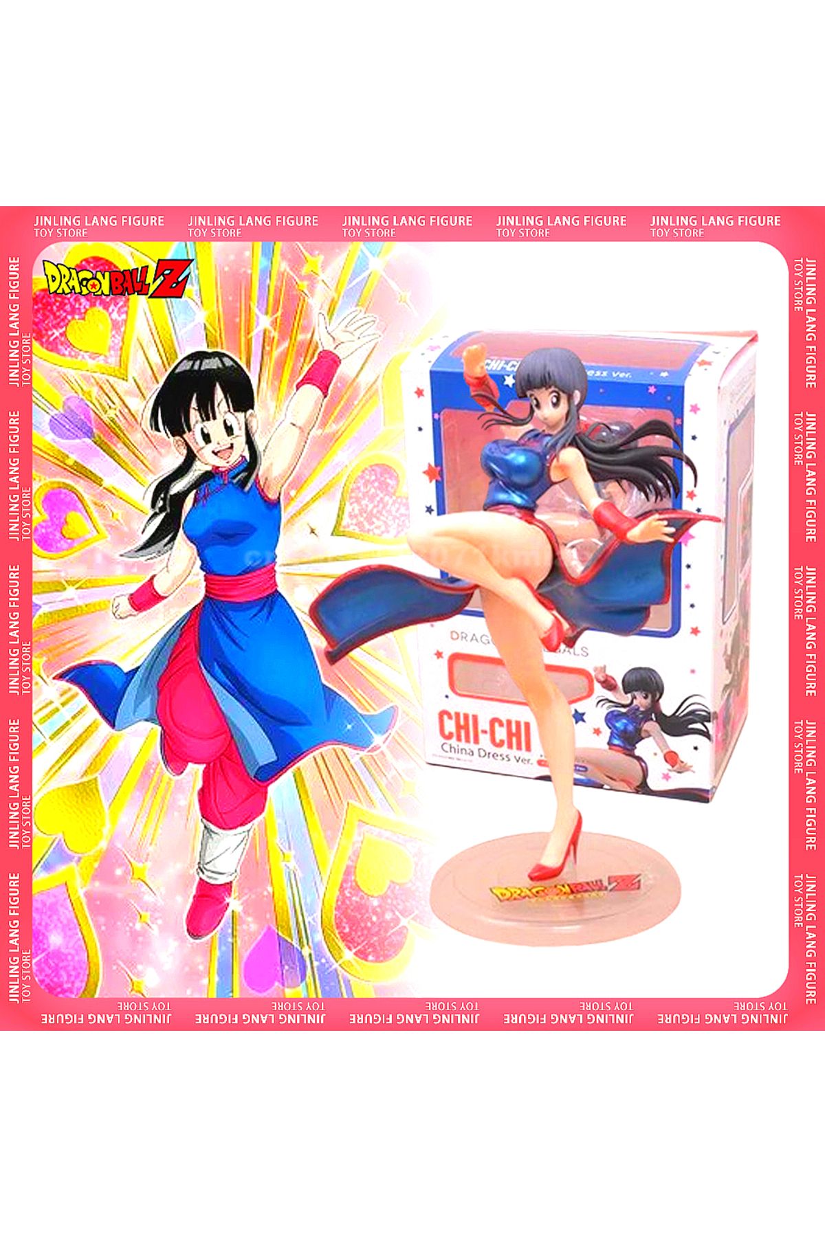 Choice-Dragon Ball Figures Chichi Figure Cheongsam Chichi Action Figure Pvc Model 20cm Statue Collectibl... 2