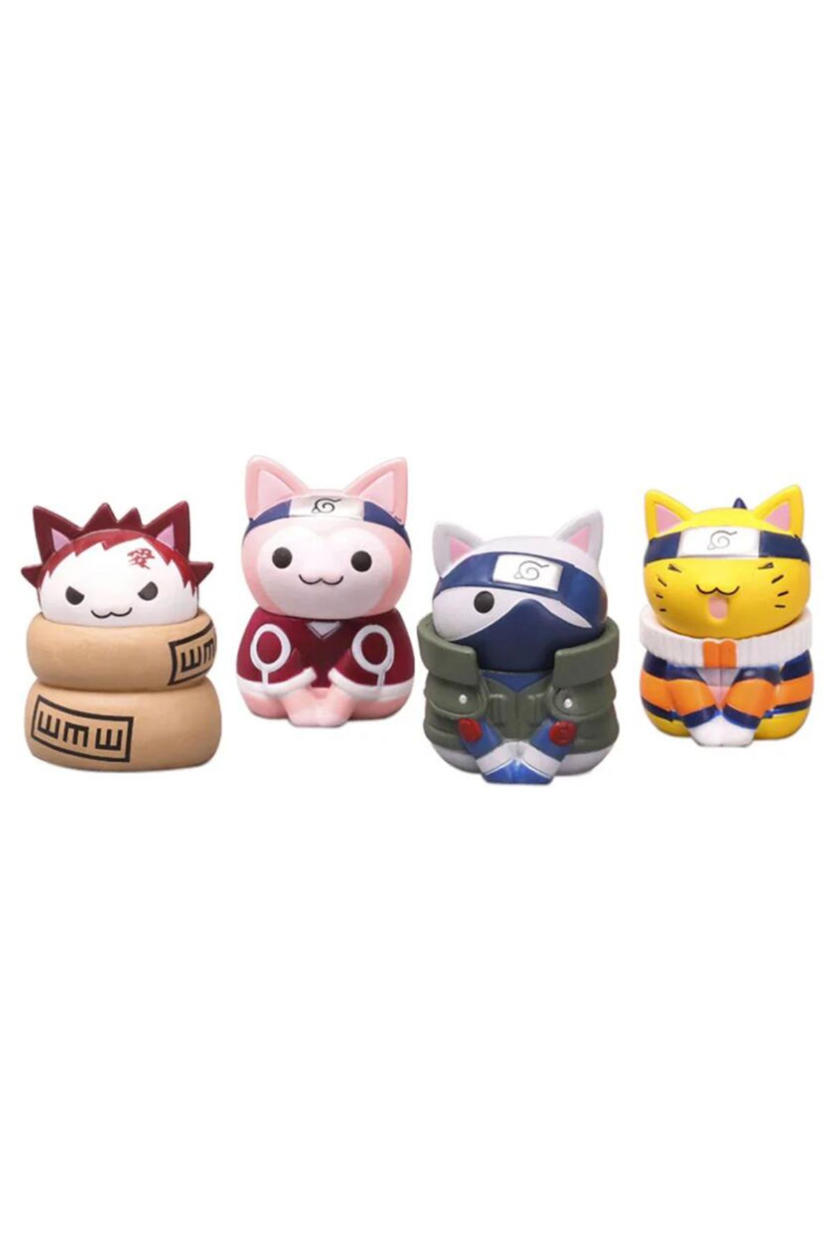 Choice-8Pcs/Lot Anime Cat Naruto PVC Lovely Q Version Doll Gaara Kakashi Action Figurine Desktop Decorat... 4