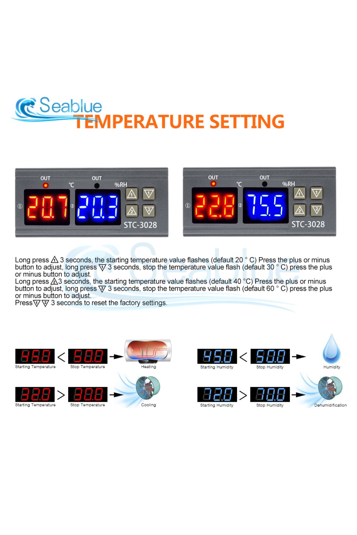 Aideepen-STC-3028 SHT2000 Temperature Humidity Controller Home Fridge Thermostat Humidistat Thermometer Hy... 4