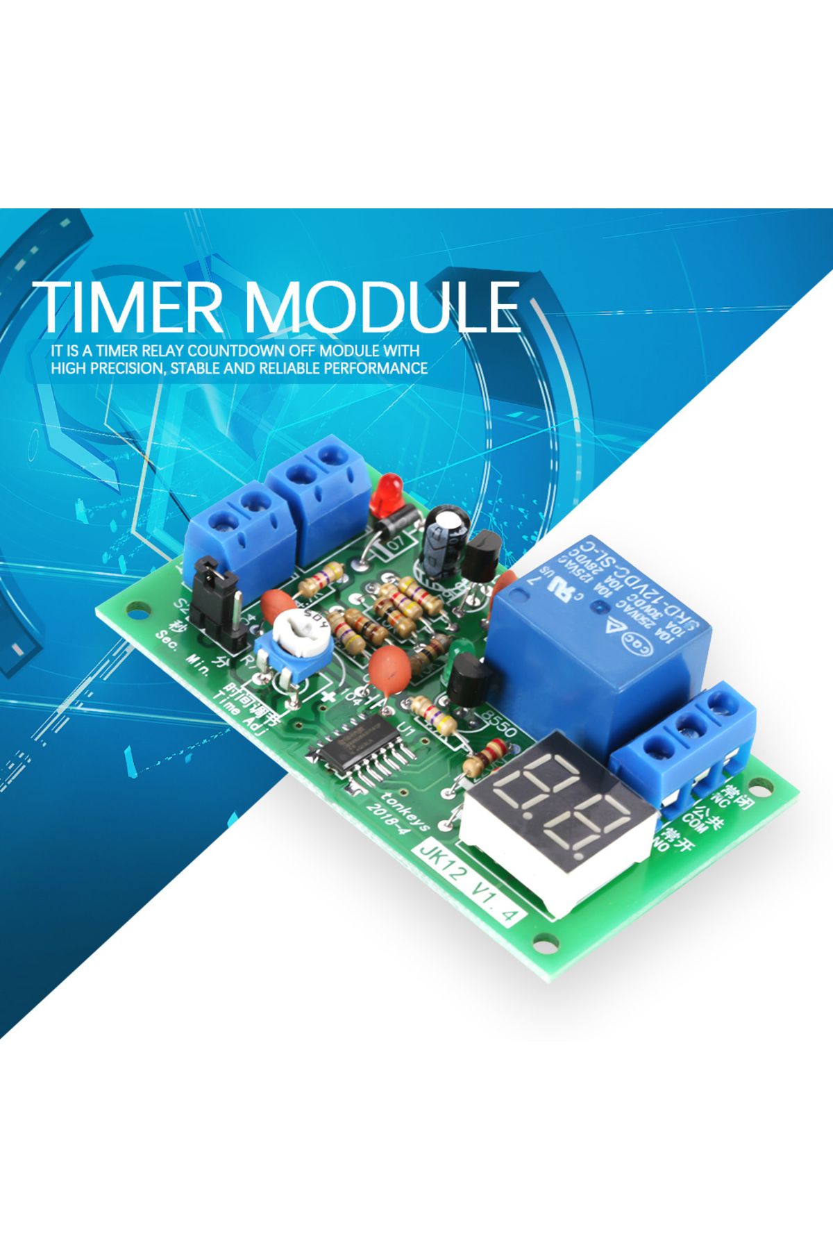Choice-DC12V LED Display Countdown Timing Timer Delay Turn OFF Relay Switch Module 2