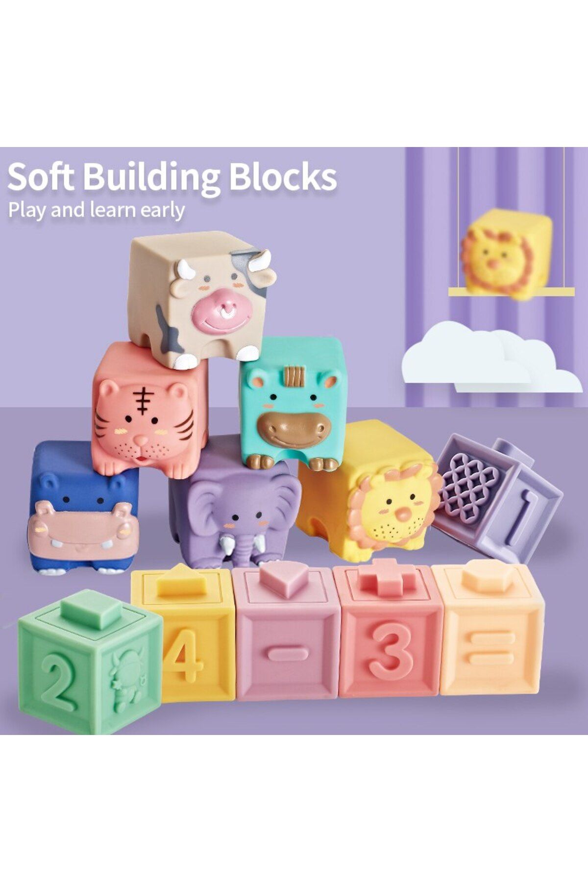 Choice-Baby Blocks Soft Building Blocks Toys for 6 Months Up Toddlers Soft Blocks for Toddlers.Squeeze B... 2