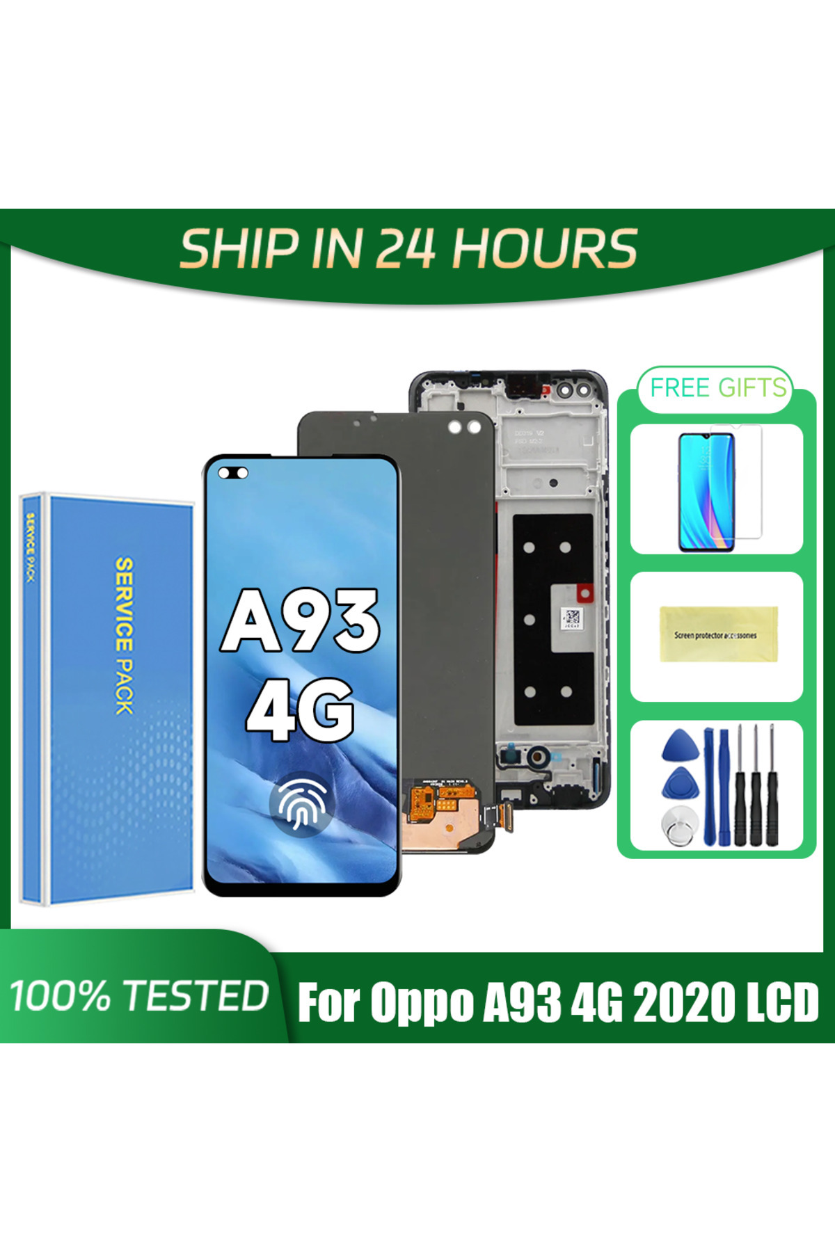 Choice-6.43" For Oppo A93 4G CPH2121 LCD Display Replacement +Touch Screen Digitizer Assembly For Reno 4... 1