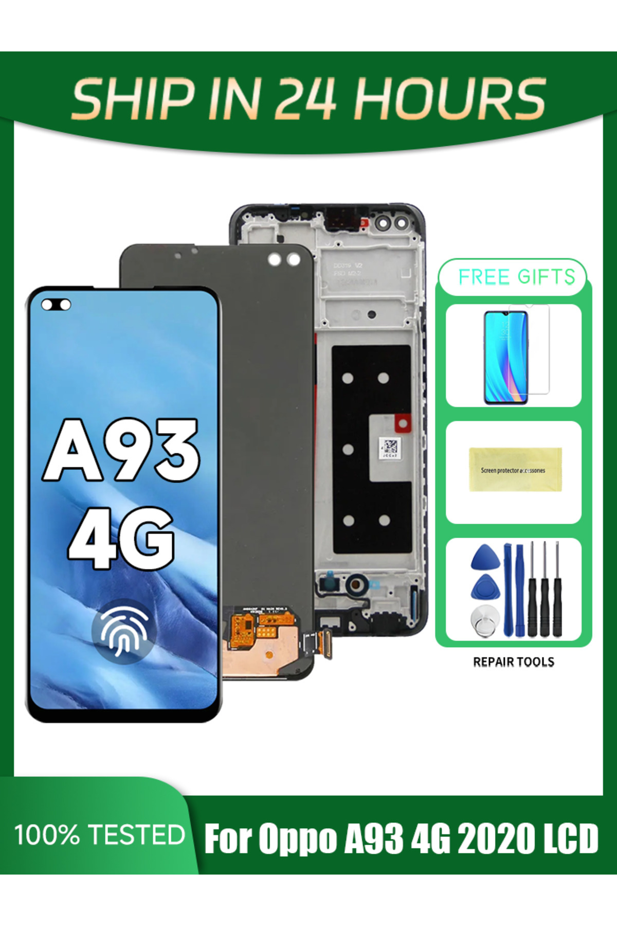 Choice-6.43" For Oppo A93 4G CPH2121 LCD Display Replacement +Touch Screen Digitizer Assembly For Reno 4... 8