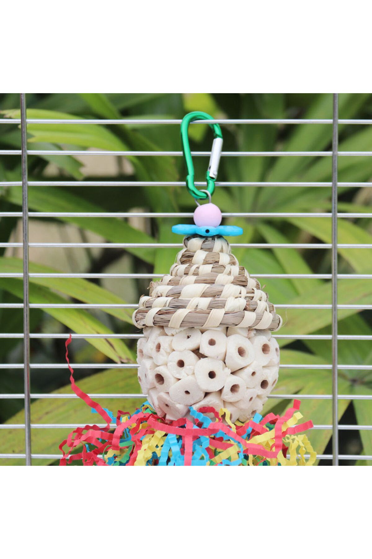 Choice-Bird toys, straw hats, colored shredded paper bells, chewy skewers, puzzle solving, cute doll sha... 3