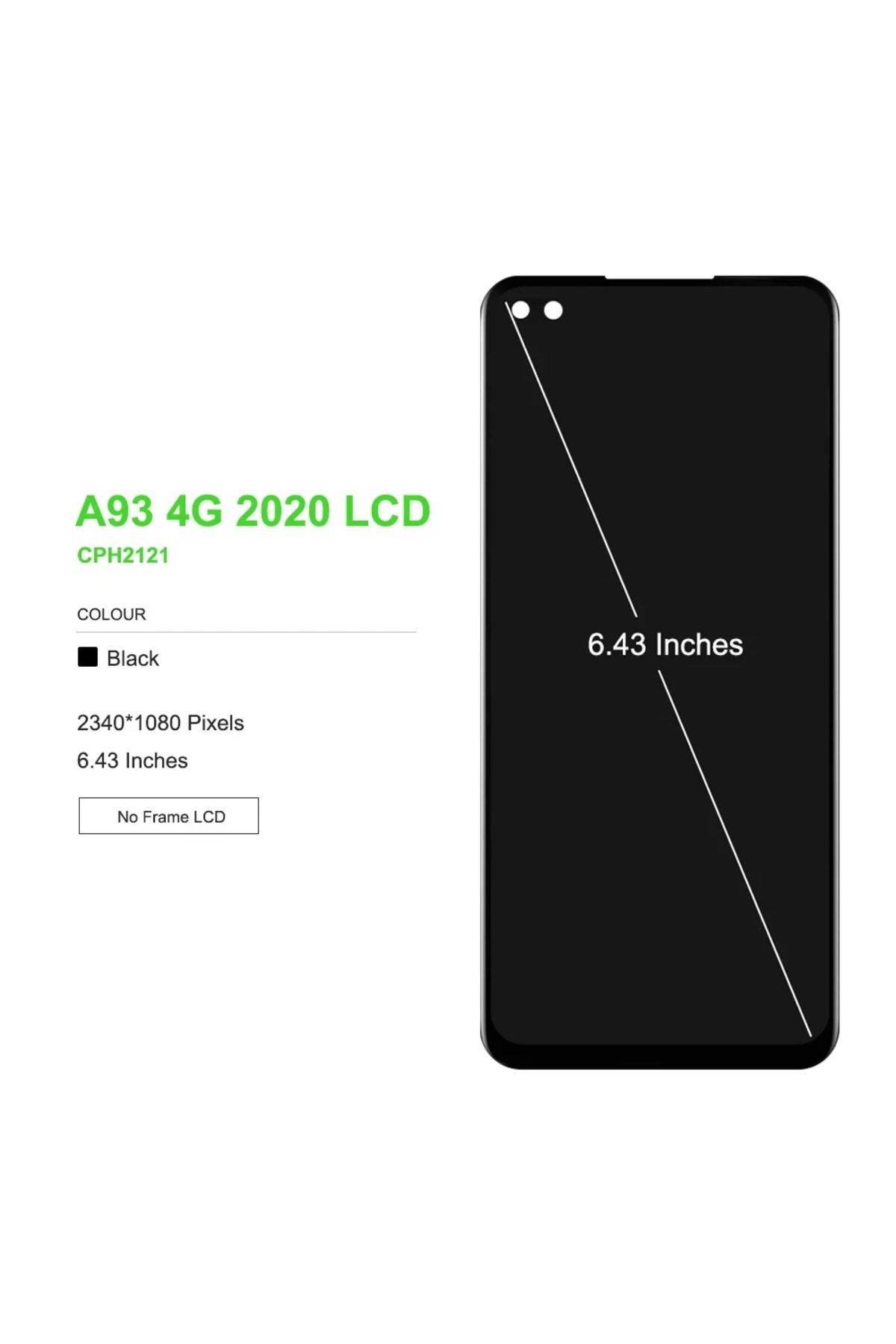 Choice-6.43" For Oppo A93 4G CPH2121 LCD Display Replacement +Touch Screen Digitizer Assembly For Reno 4... 2
