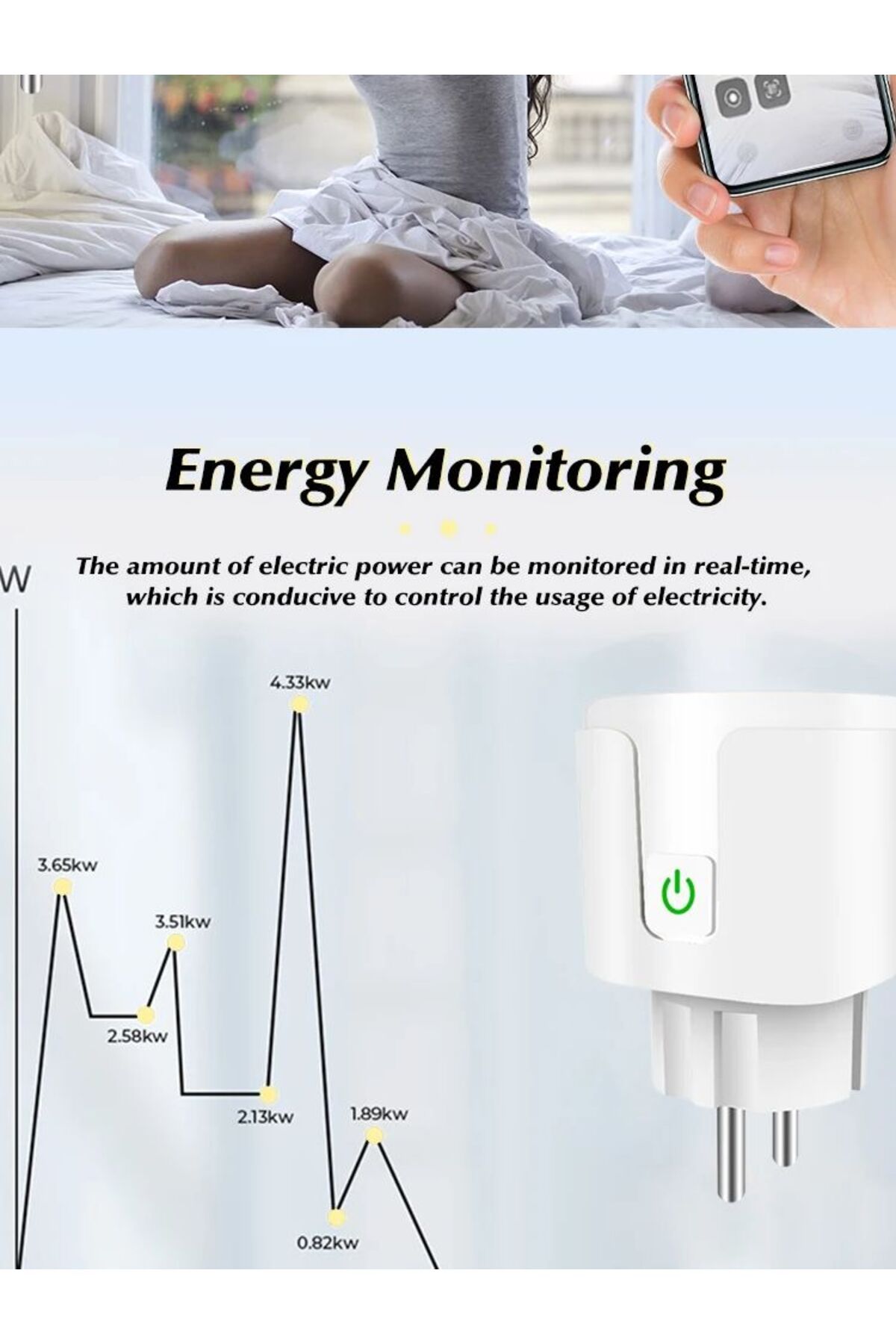 Choice-TUYA 20A Tuya Smart Socket EU16A/20A Wifi Smart Plug With Power Monitoring Smart Life APP Remote Con 7