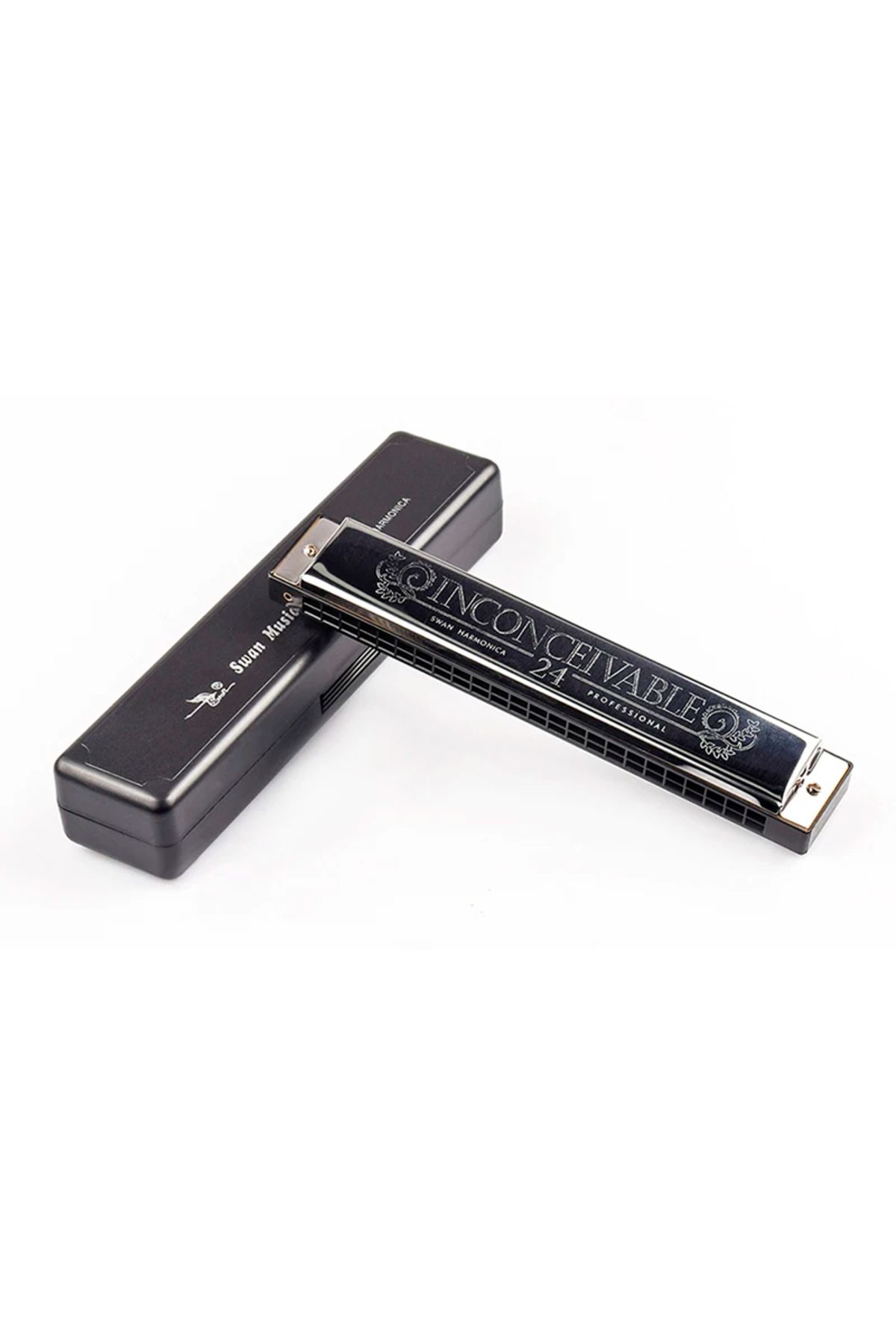 Choice-Swan Harmonica 24 Hole Professional Polyphonic Harmonica C Key Tremolo Octave-tuned Polyphonic Di... 4