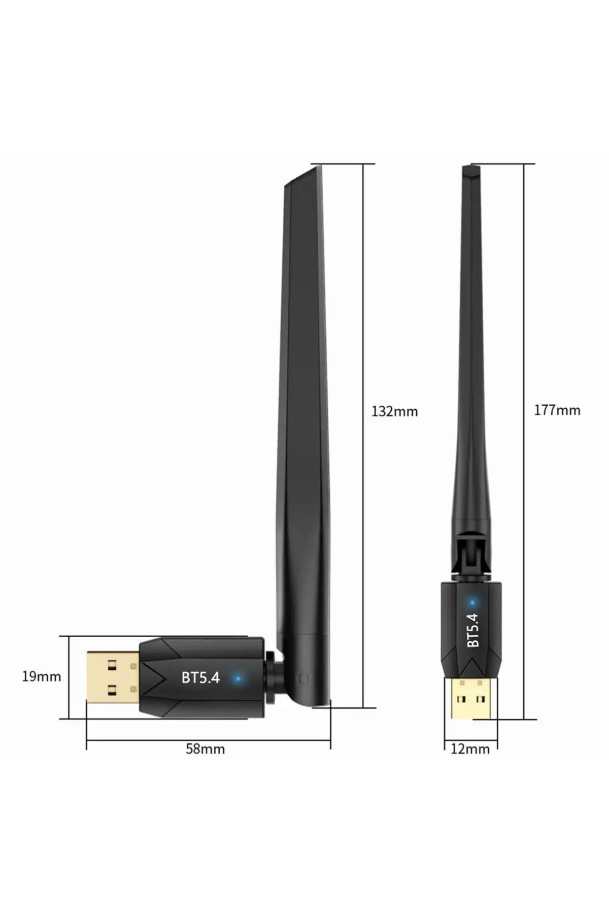 kebidu-150M Bluetooth 5.4 Adapter Free Driver USB Bluetooth Dongle Transmitter for PC Windows 11/10/8.1 ... 7
