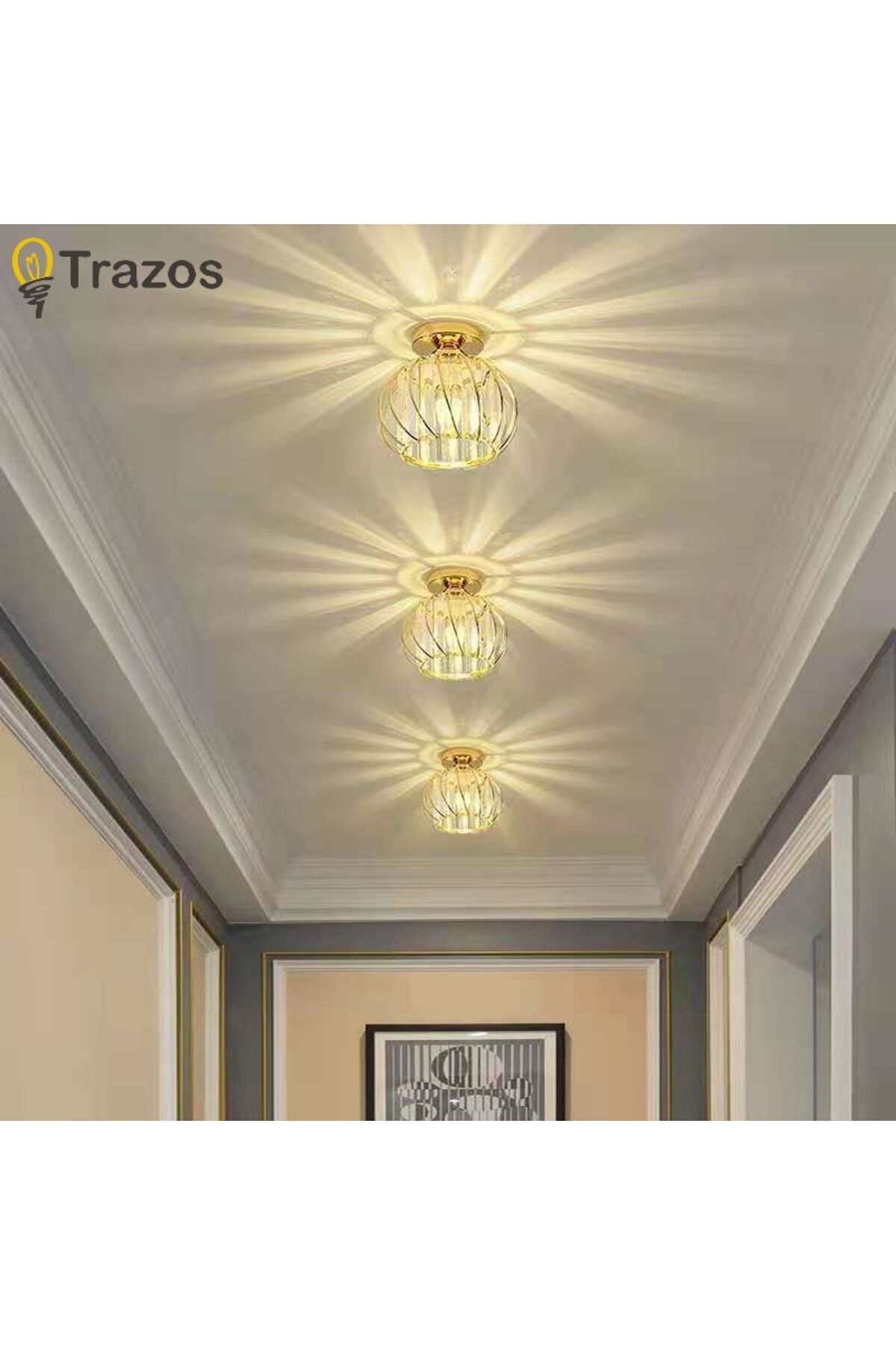 Choice-Led Crystal Aisle Light Corridor Light Simple Modern Simple Small Ceiling Light Creative Nordic B... 2