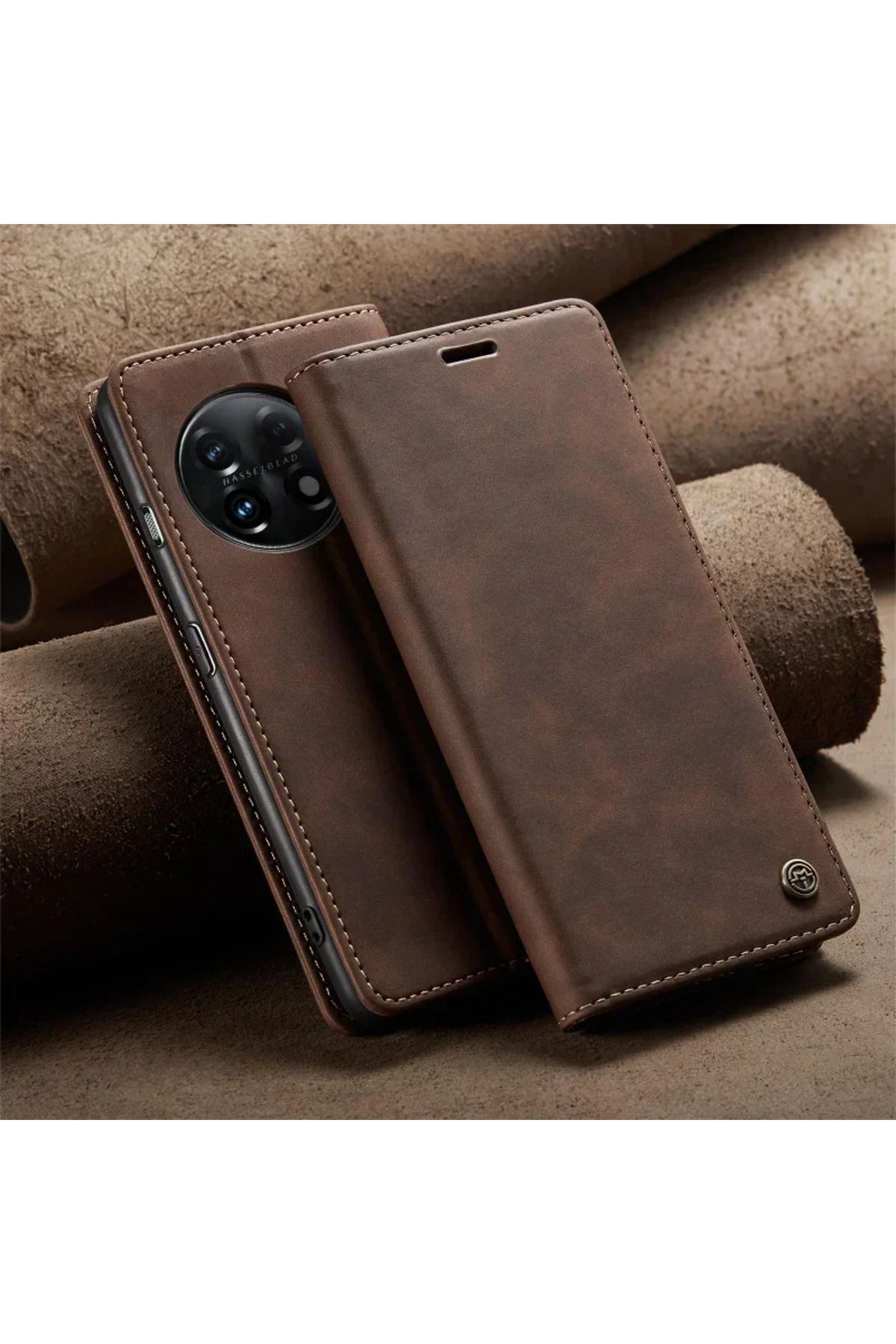 Choice-Magnetic Closure Classic Leather Flip Wallet Case for Oneplus 12R 11 Nord8 7 Pro 8T Card Shockpro... 2