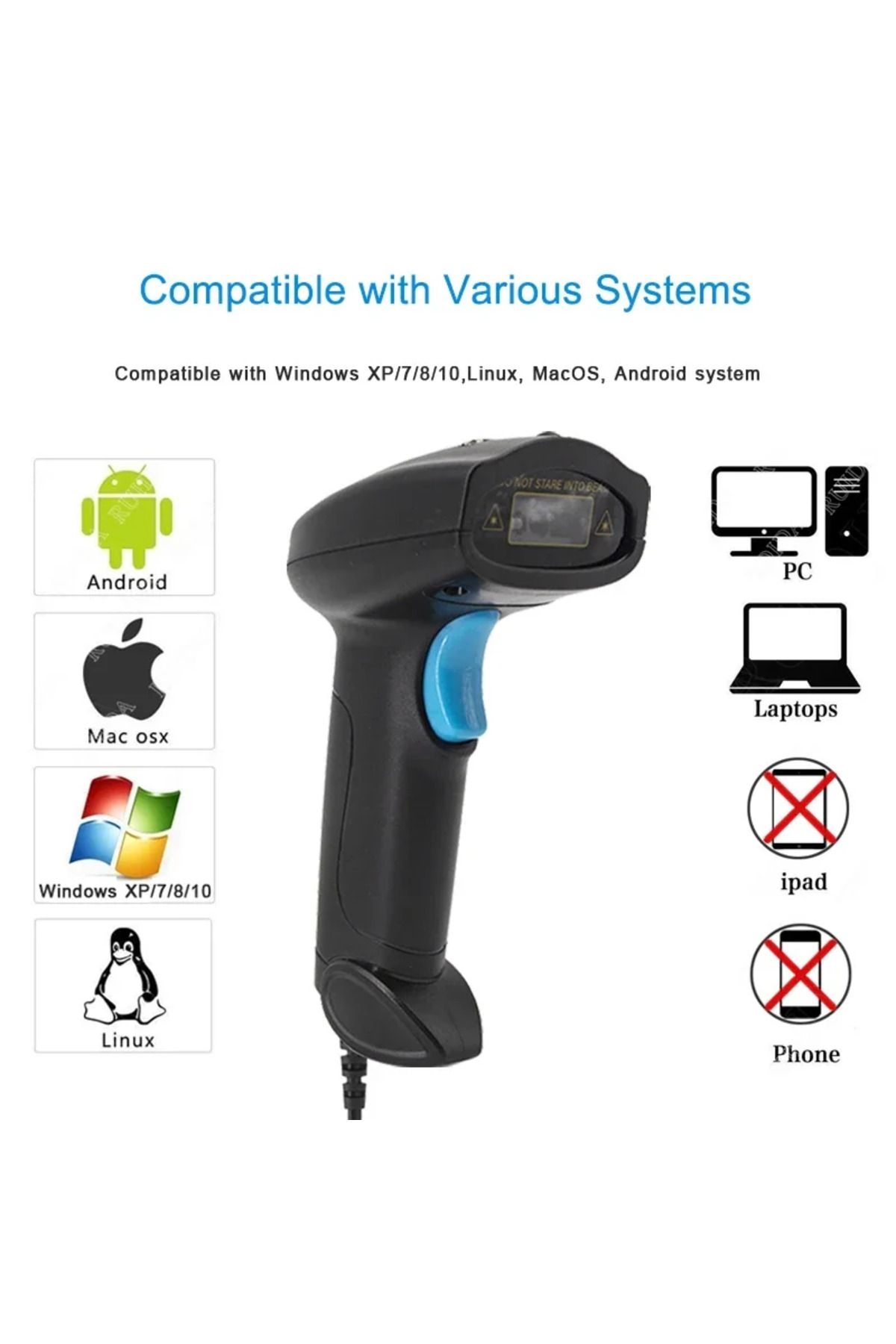 Choice-Wired Barcode Scanner 1D/2D Handheld qr Code Reader Portable Wired Reader Scanner for Bar Code US... 5
