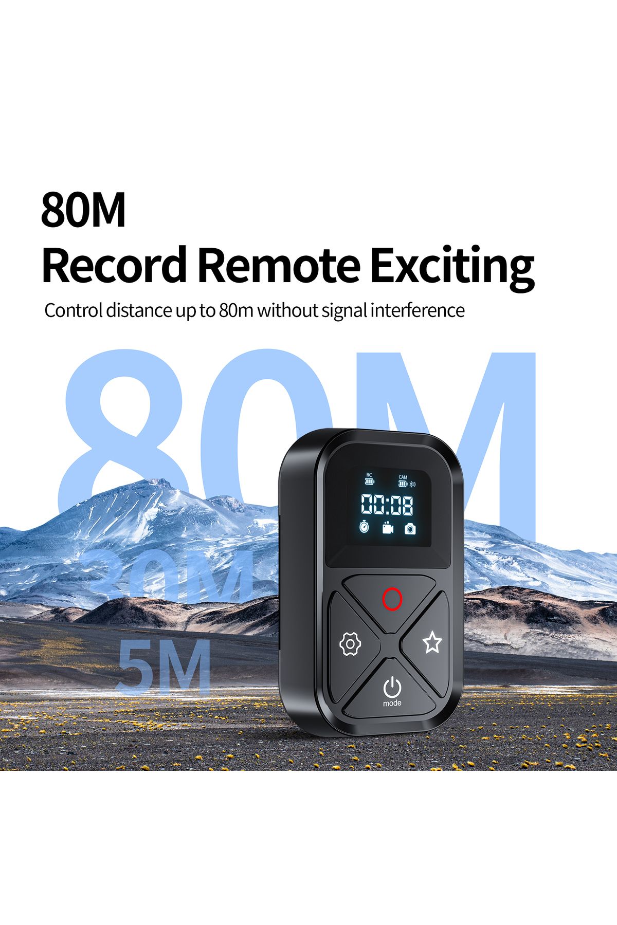 Choice-TELESIN T10 Bluetooth Remote Control For GoPro 80M action Camera Wireless Smart Remote For GoPro ... 2