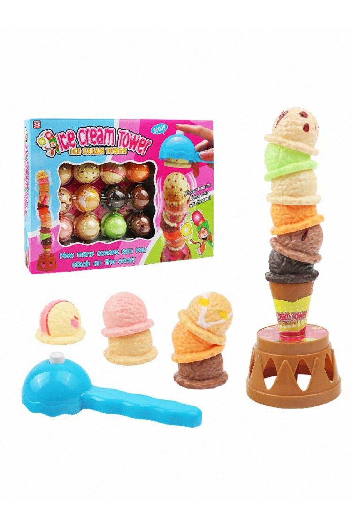 Choice Ice Cream Toy Stacking Tower Balancing and Stackable Scoop Ice Cream for Toddlers Kids Pretend. Trendyol