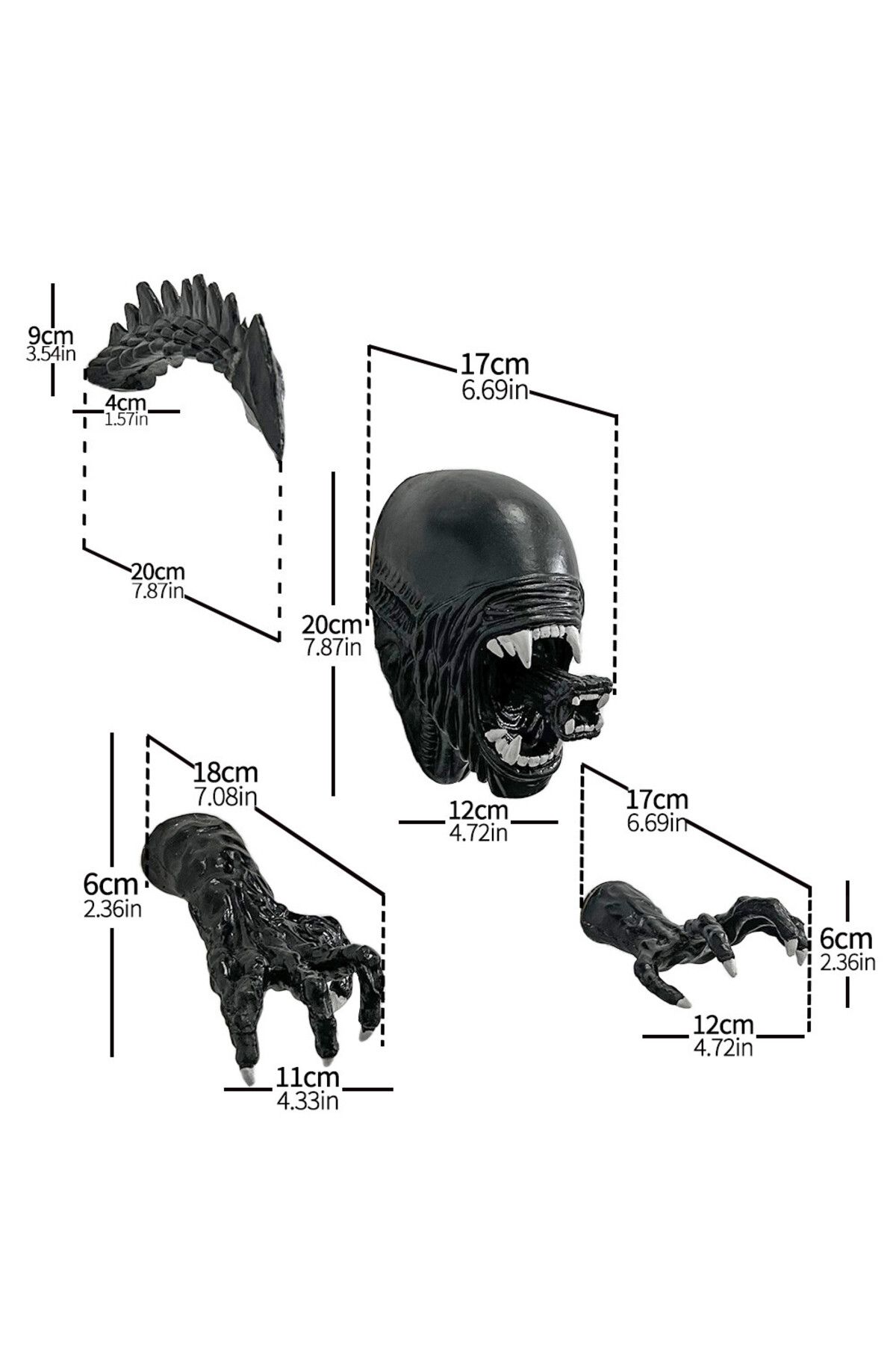 Choice-Giant Xenomorph Head - Xenomoprh Wall Art - Alien Xenomoprh - Xenomorph Mask- Facehugger Mask - T... 4
