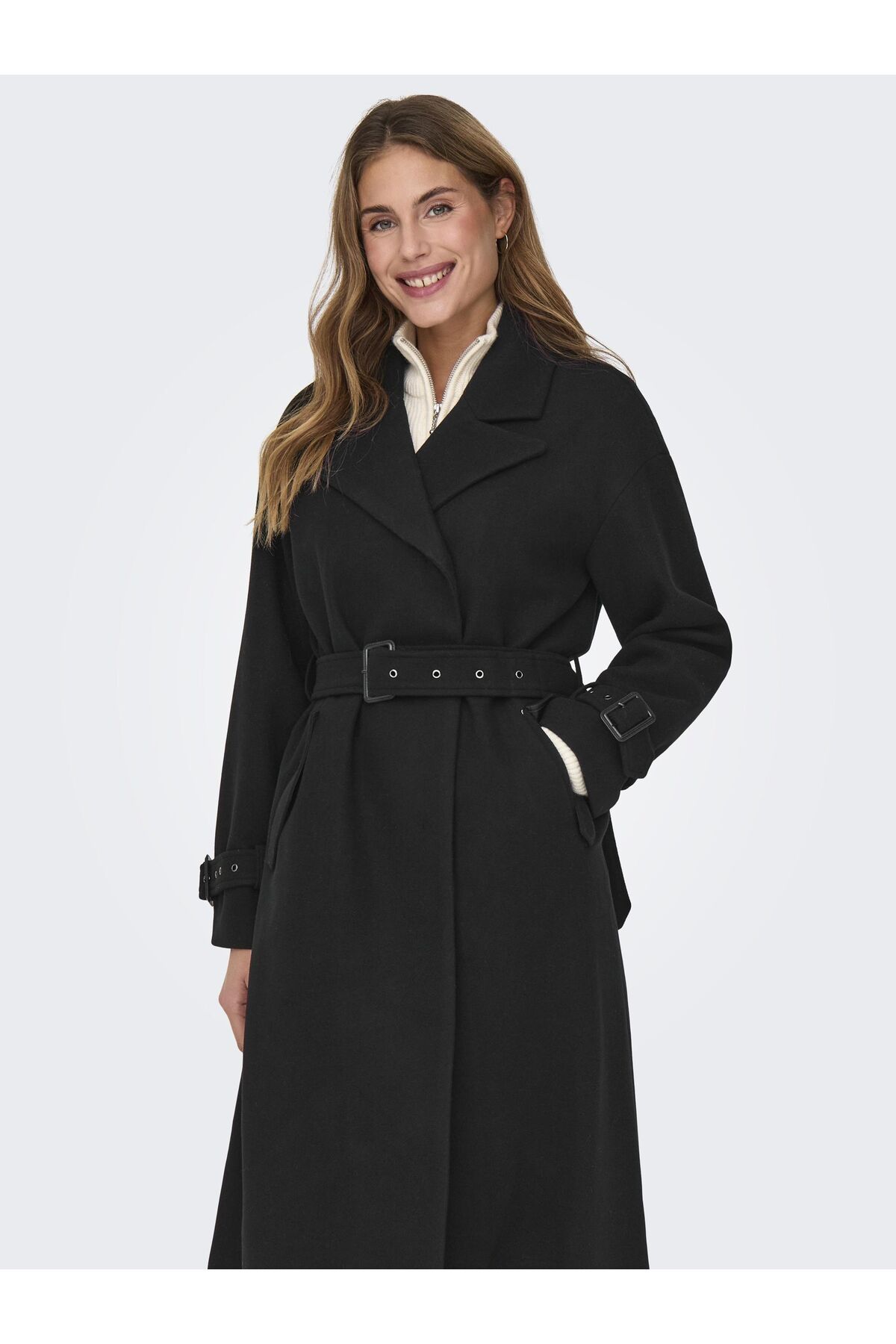 Only-Trenchcoat - Schwarz - Basic 4