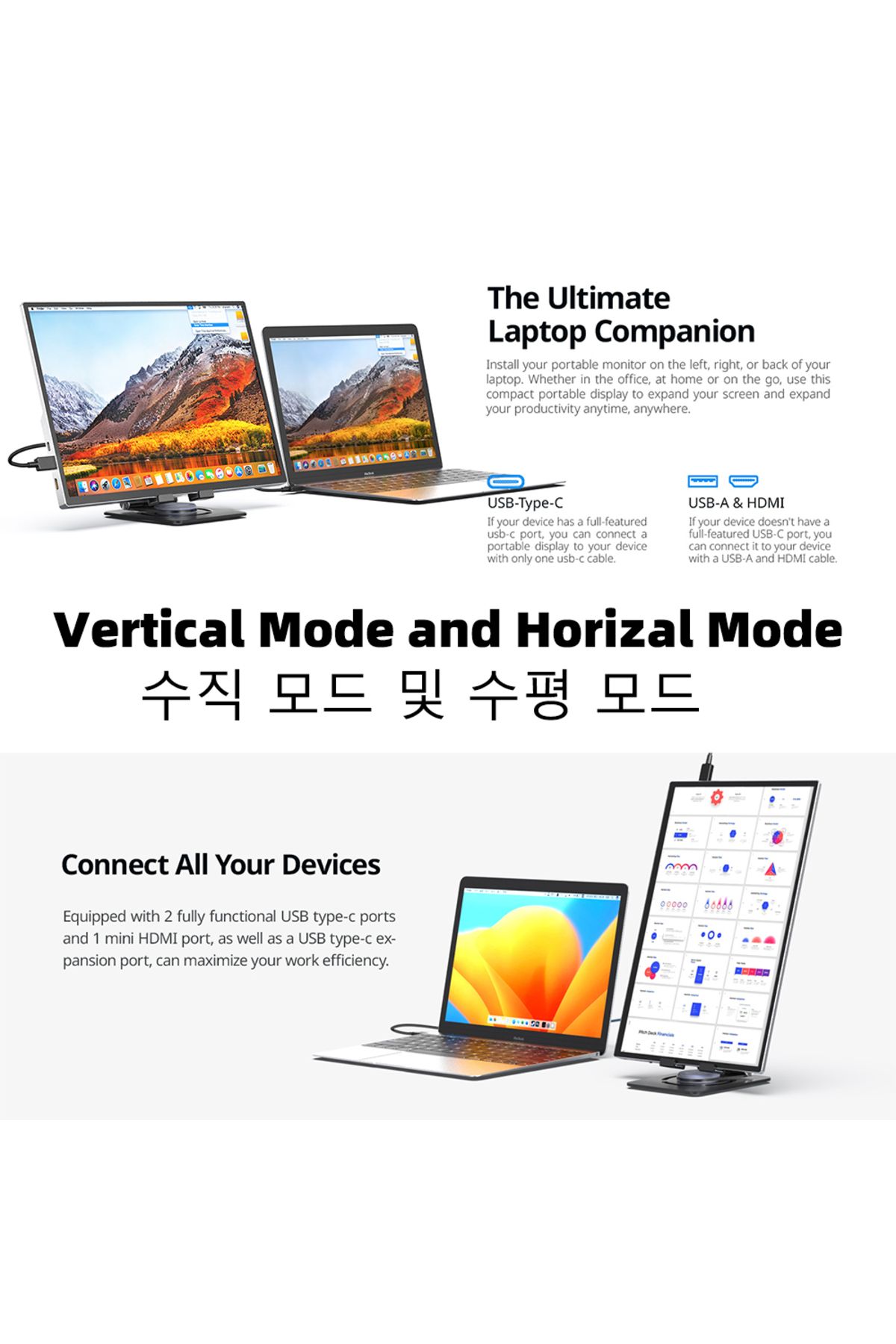 Choice-XIAN WEI 13.5 Inch 3K Portable Monitor 3:2 IPS Office Game External Display Screen USB C For Lapt... 4