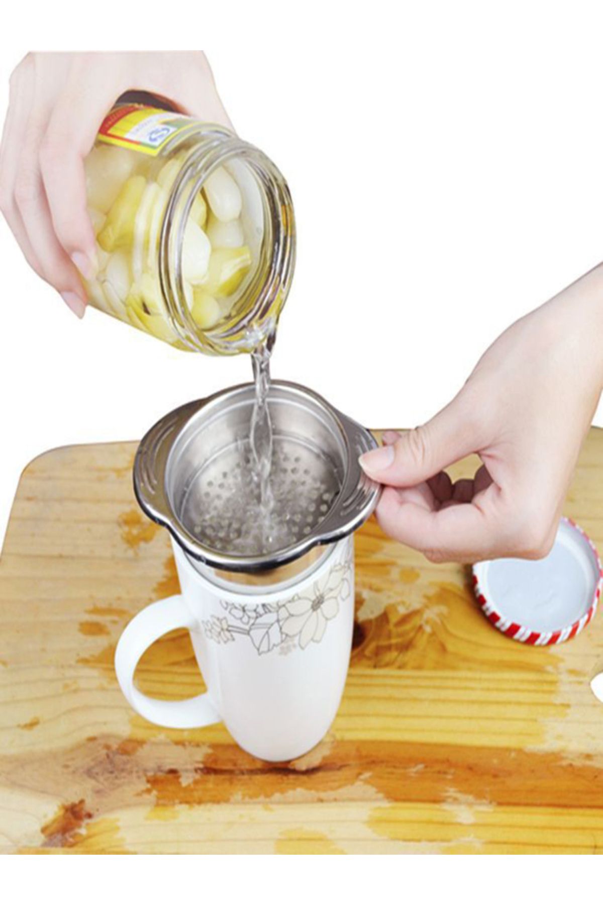 Choice-Stainless Steel Food Can Strainer Sieve Metal Tuna Press Lid Canning Colander Oil Drainer For Kit... 8