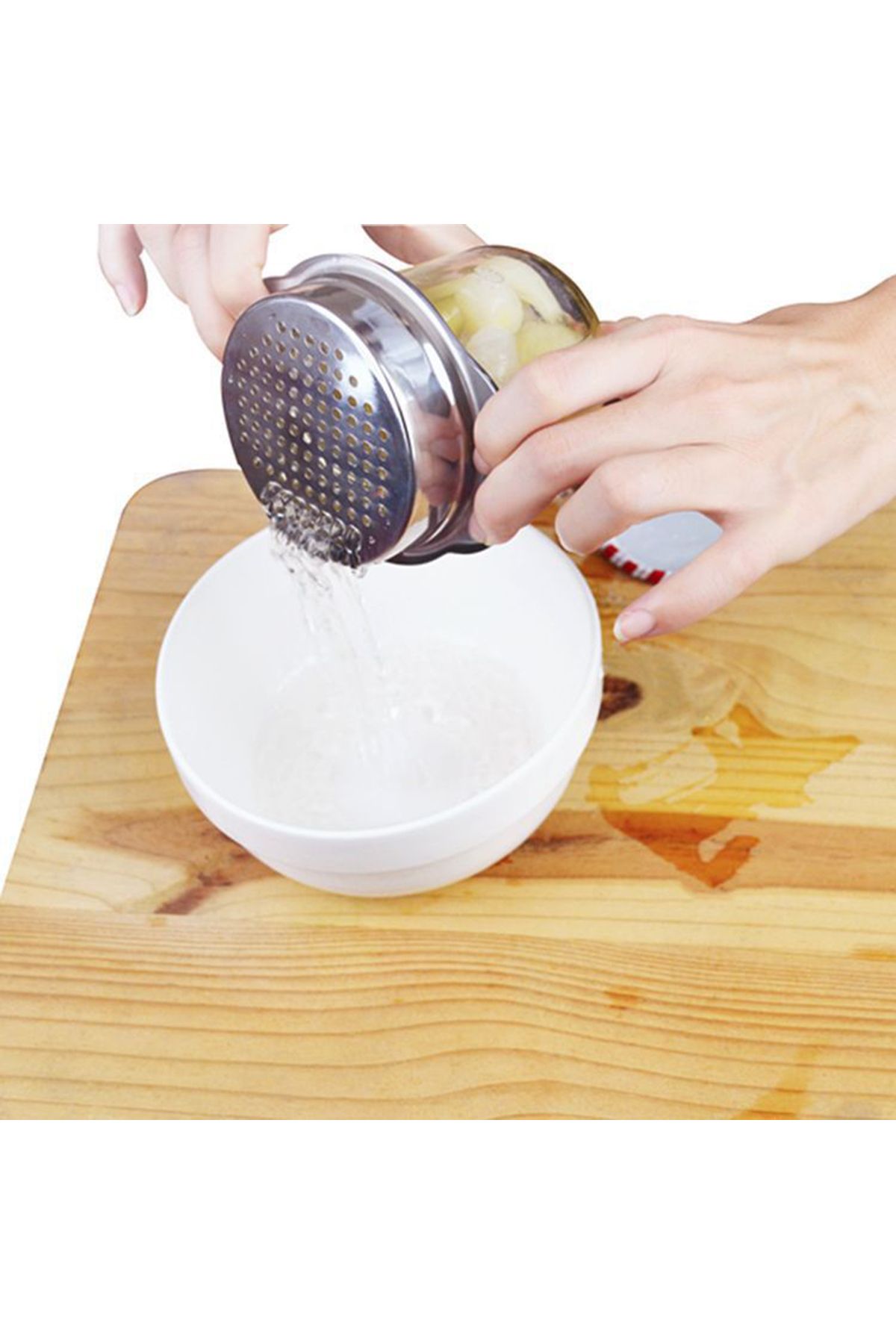 Choice-Stainless Steel Food Can Strainer Sieve Metal Tuna Press Lid Canning Colander Oil Drainer For Kit... 4