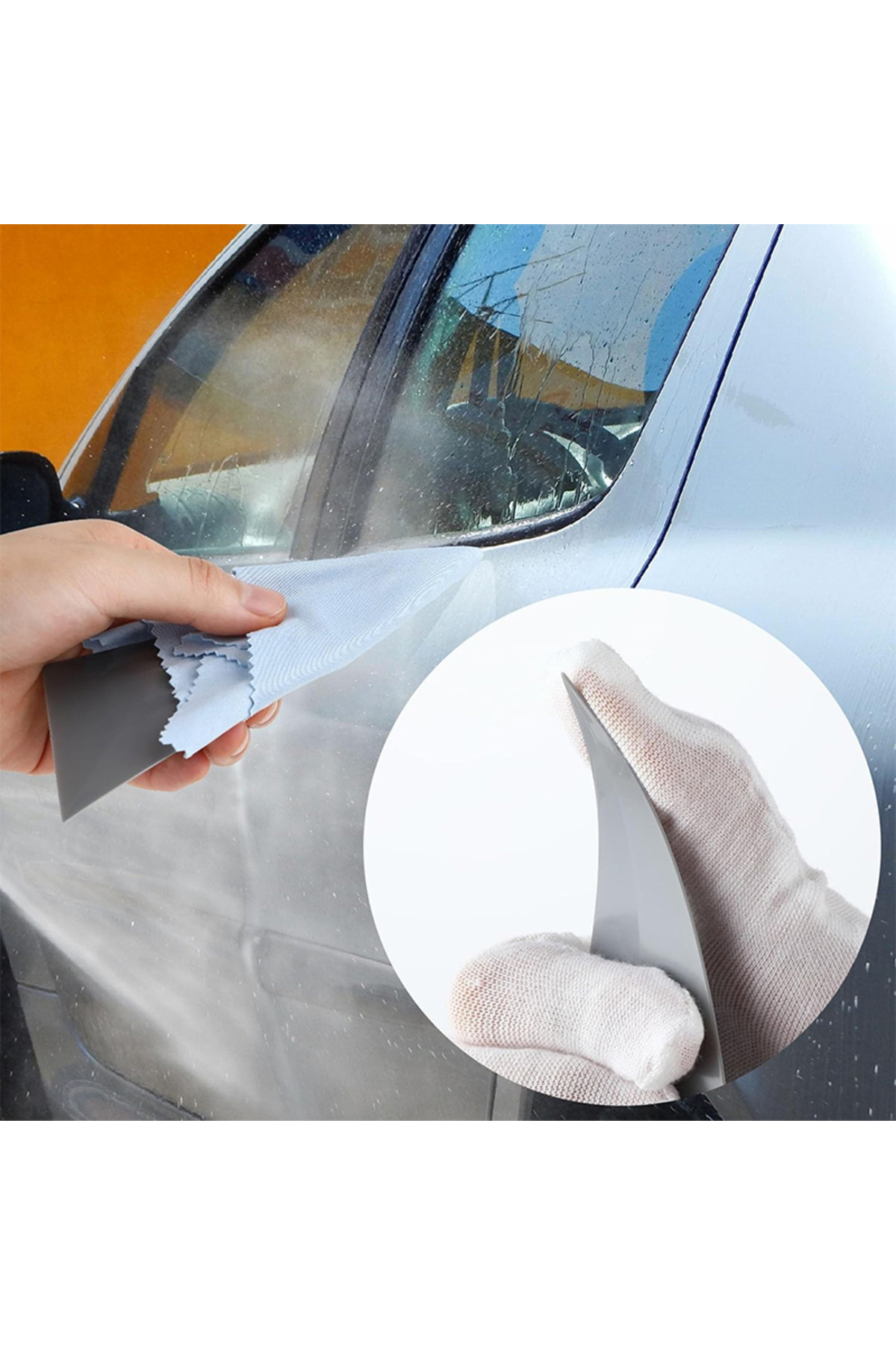 Choice-4Pcs Window Tint Squeegees Triangle Corner Squeegee Plastic Card Scraper for Car Wrapping Window ... 4