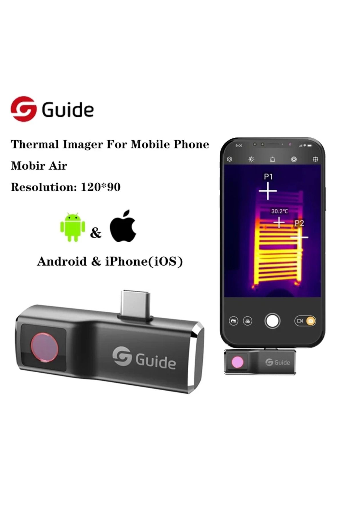 Choice-Guide Mobir Air Thermal Imaging Camera for iPhone & Android Phone Infrared Thermal Imager Inspect... 2