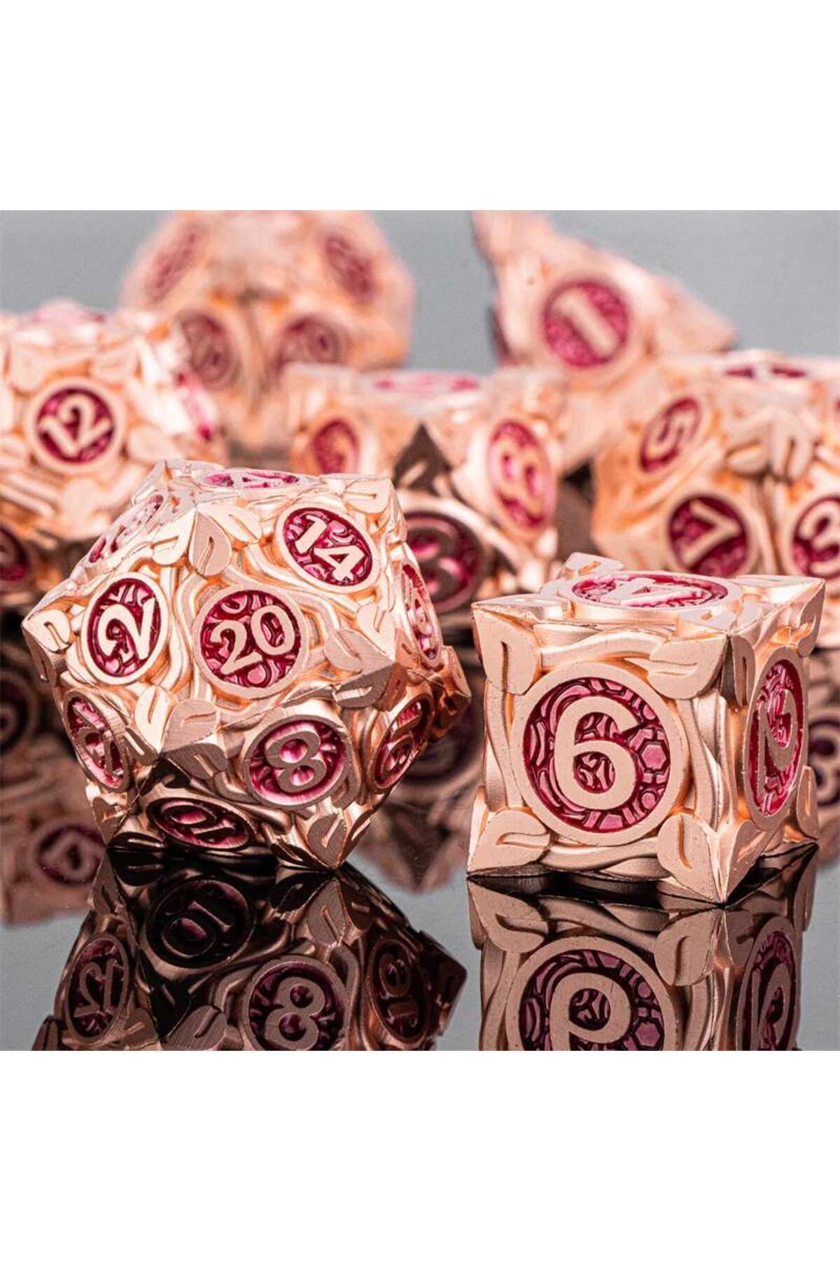 Choice-7pcs Dice Set DND Metal Dice Full Set Dice for Dungeons and Dragons Polyhedral Dice RPG Dice D&D ... 2