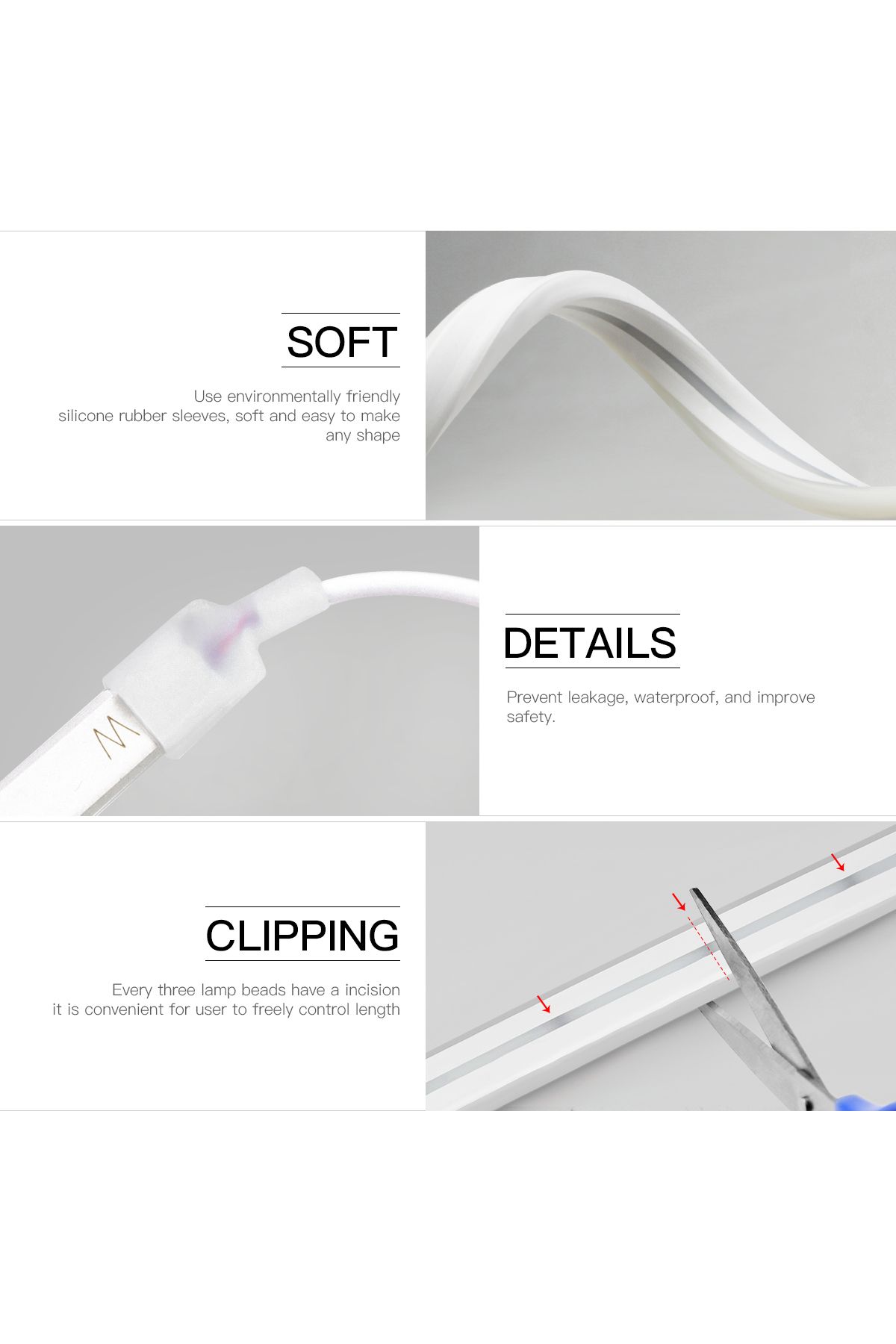 CHNAITEKE-Smart ZigBee 5V USB Neon Light LED Strip Dimmable Tape Ribbon Work With Tuya Gateway Hue Bridge S... 4