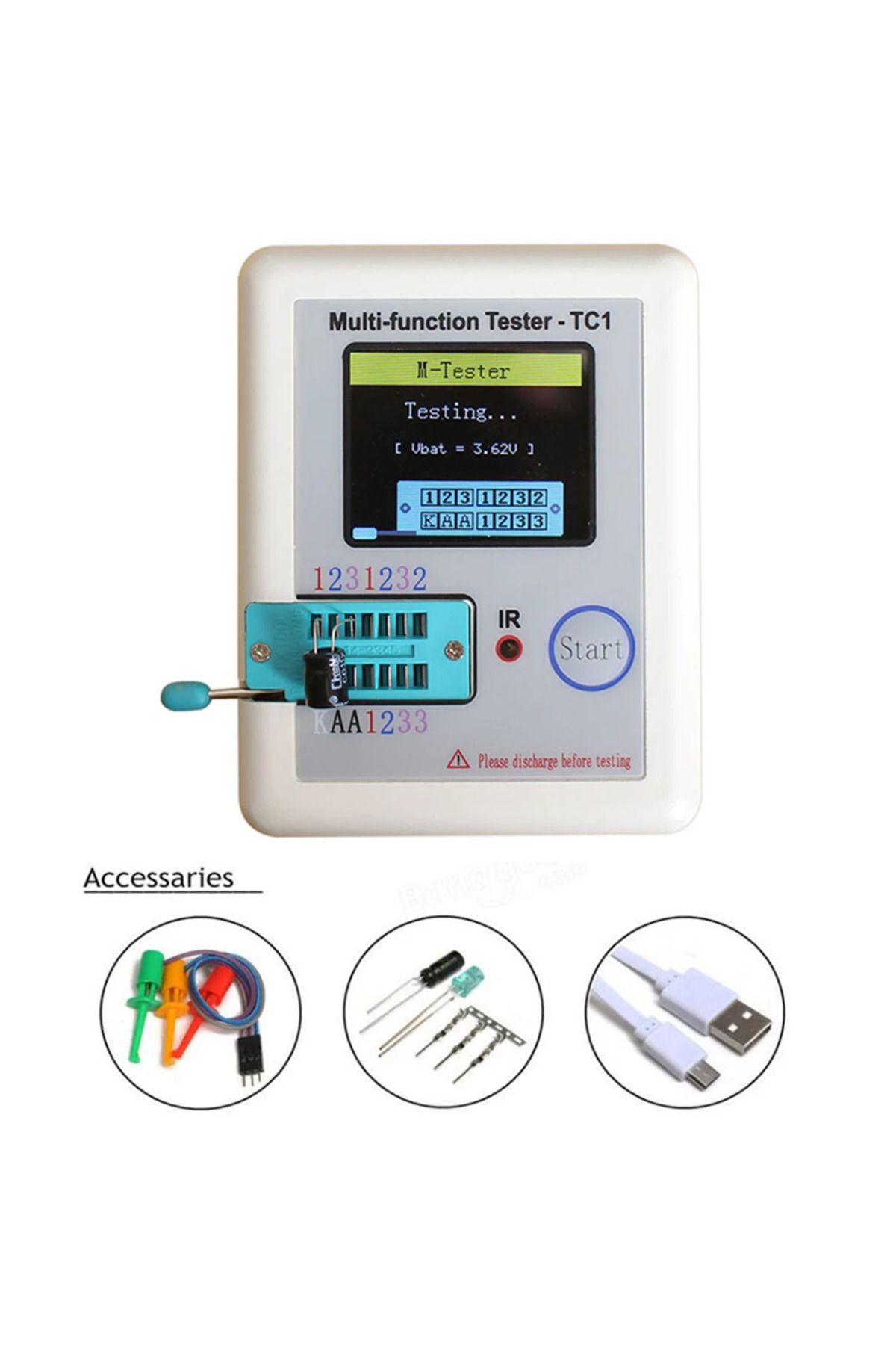 Choice-LCR TC1 1.8 Inch TFT LCD Display Multimeter Transistor Tester Diode Triode Capacitor Resistor Tes... 7