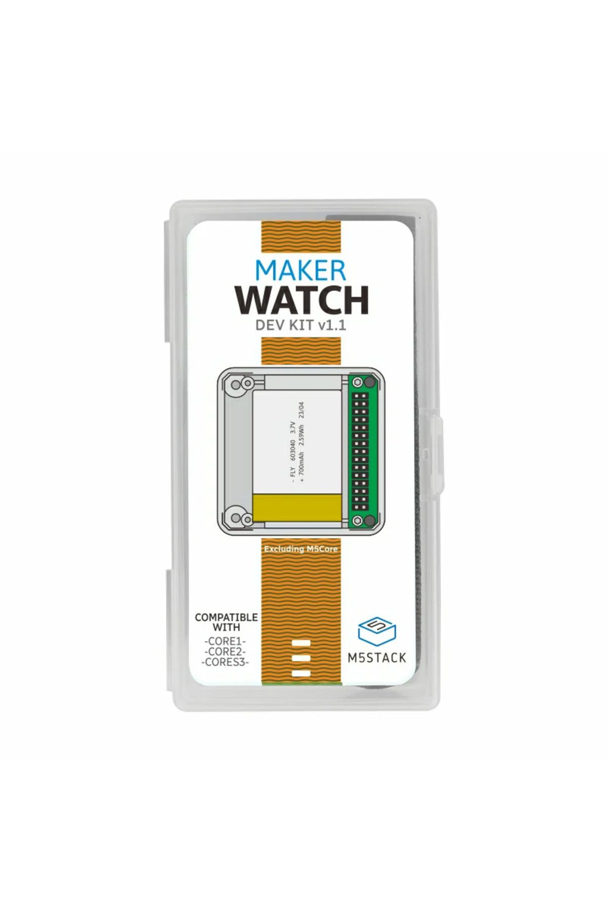 FMchip-M5Stack M5Core WATCH V1.1 Smart Wearable Watch Battery Development Kit 700mAh for Basic Core/Core... 7