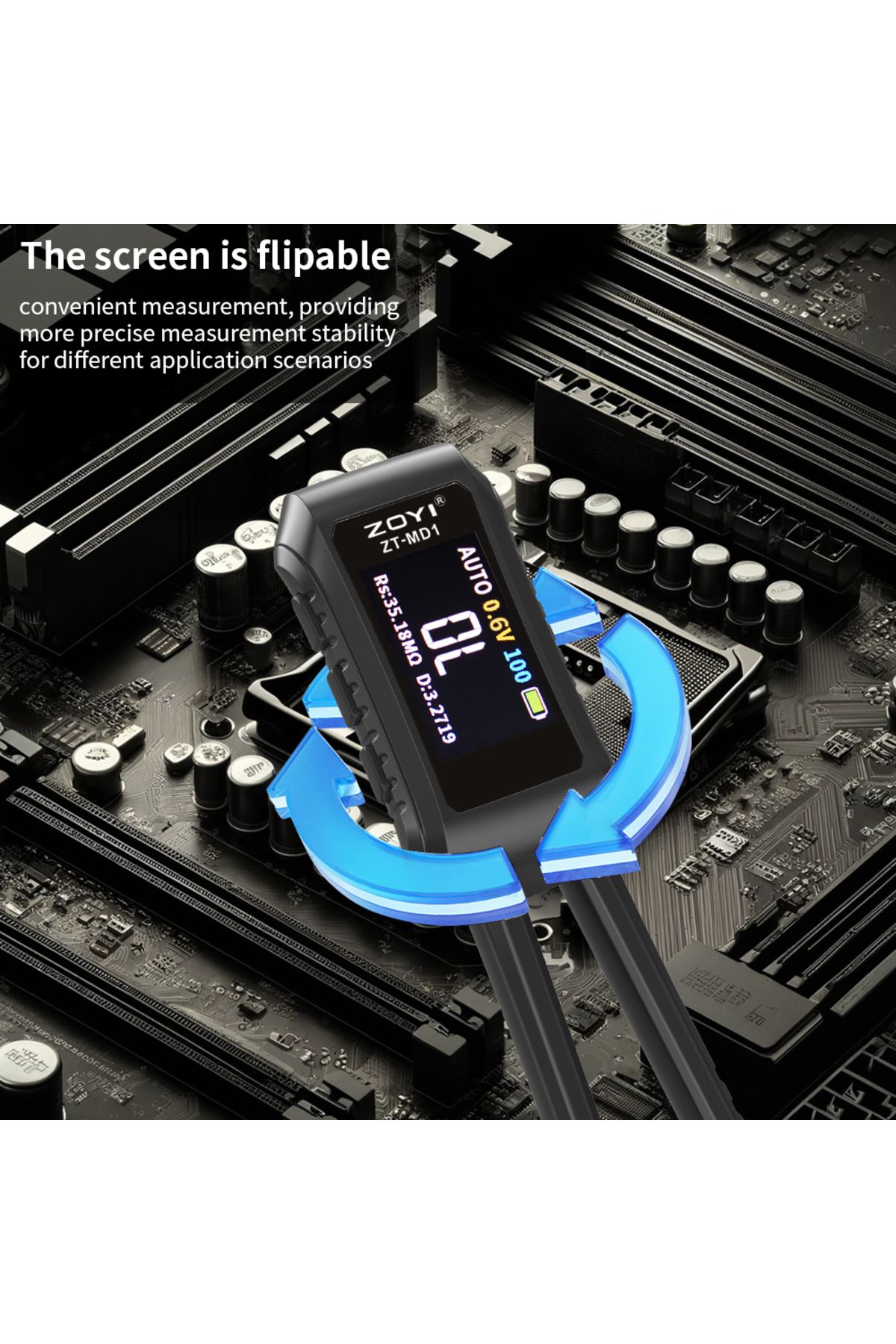 ZOYI-ZT-MD1 Digital Smart Tweezer LCR SMD ESR Tester Resistance Capacitance Inductance Continuity... 6