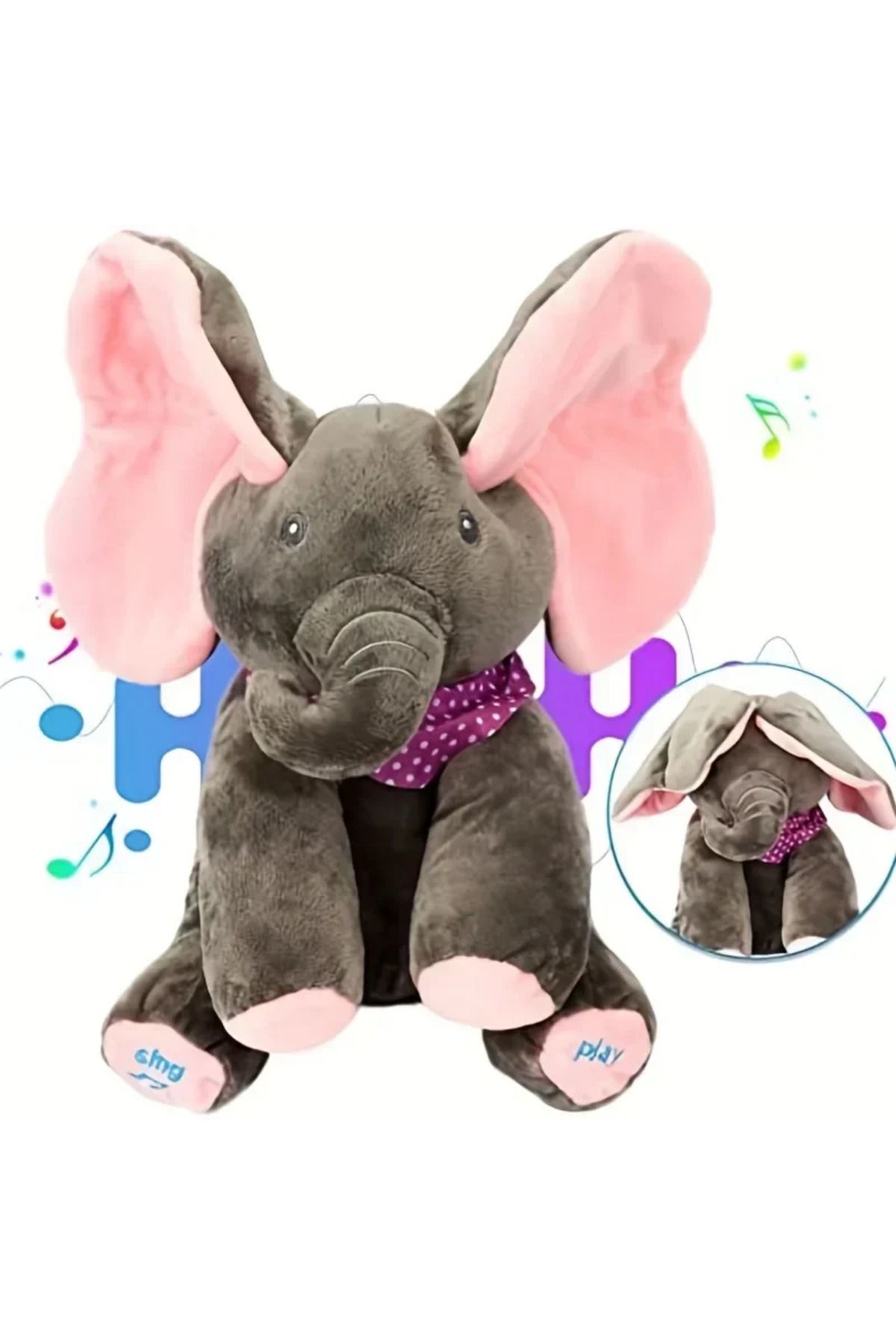 Choice-Newest Hide-and-seek Elephant Plush Toy Baby Hide-and-seek Game Toy Singing Interactive Musical T... 2