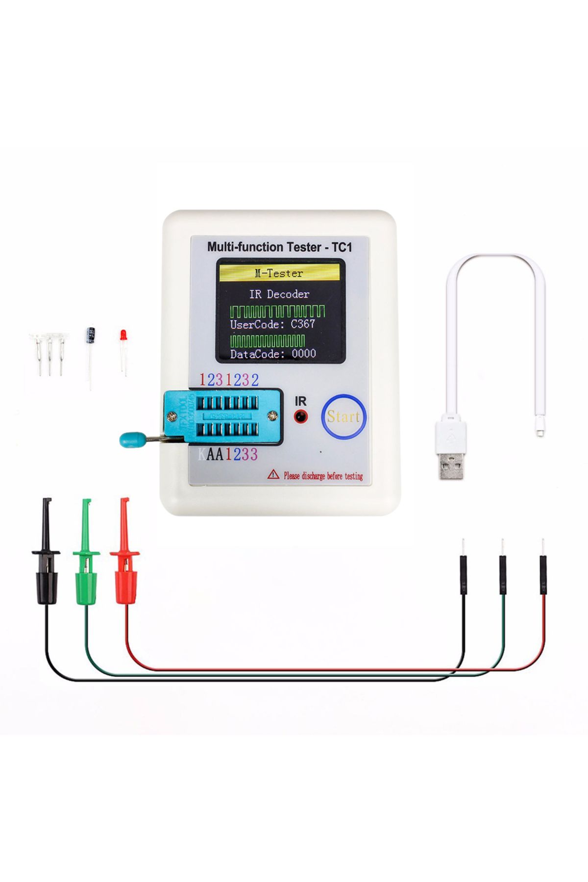 Choice-LCR TC1 1.8 Inch TFT LCD Display Multimeter Transistor Tester Diode Triode Capacitor Resistor Tes... 8