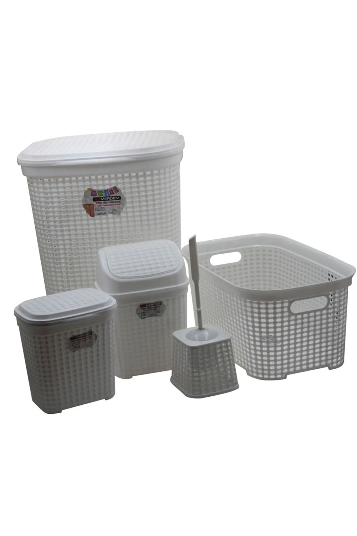 EmFa-Bathroom Set - White - Plastic 1