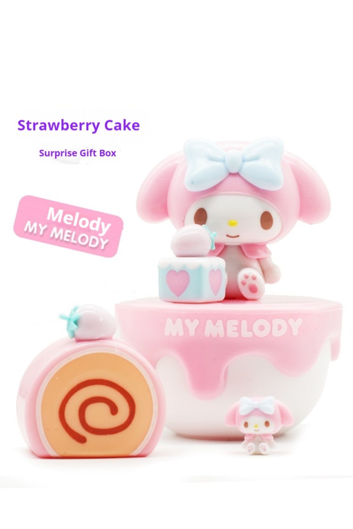 Choice-6pcs Genuine Sanrio Strawberry Cake Surprise Gift Box Tide Play Blind Box Kuromi Hello Kitty Cinn... 8