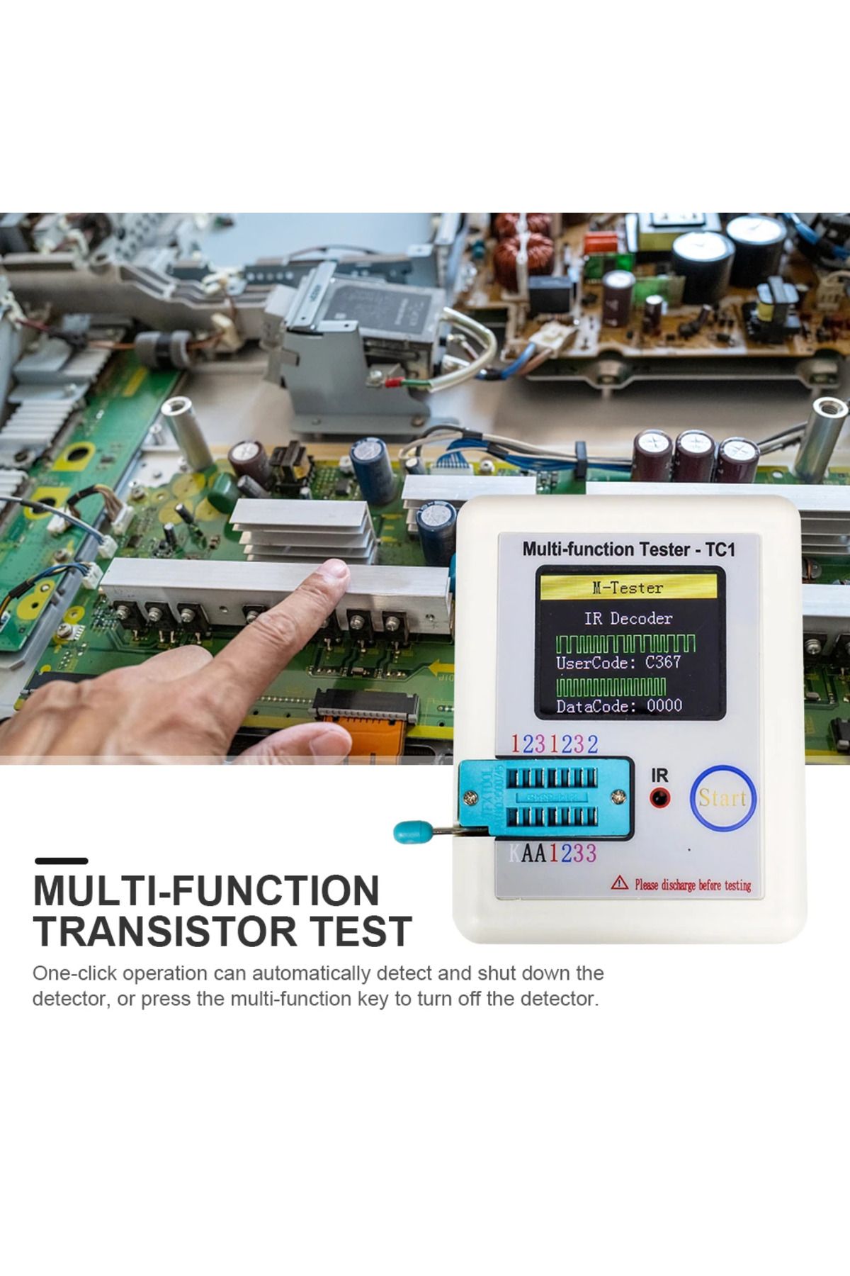 Choice-LCR TC1 1.8 Inch TFT LCD Display Multimeter Transistor Tester Diode Triode Capacitor Resistor Tes... 3