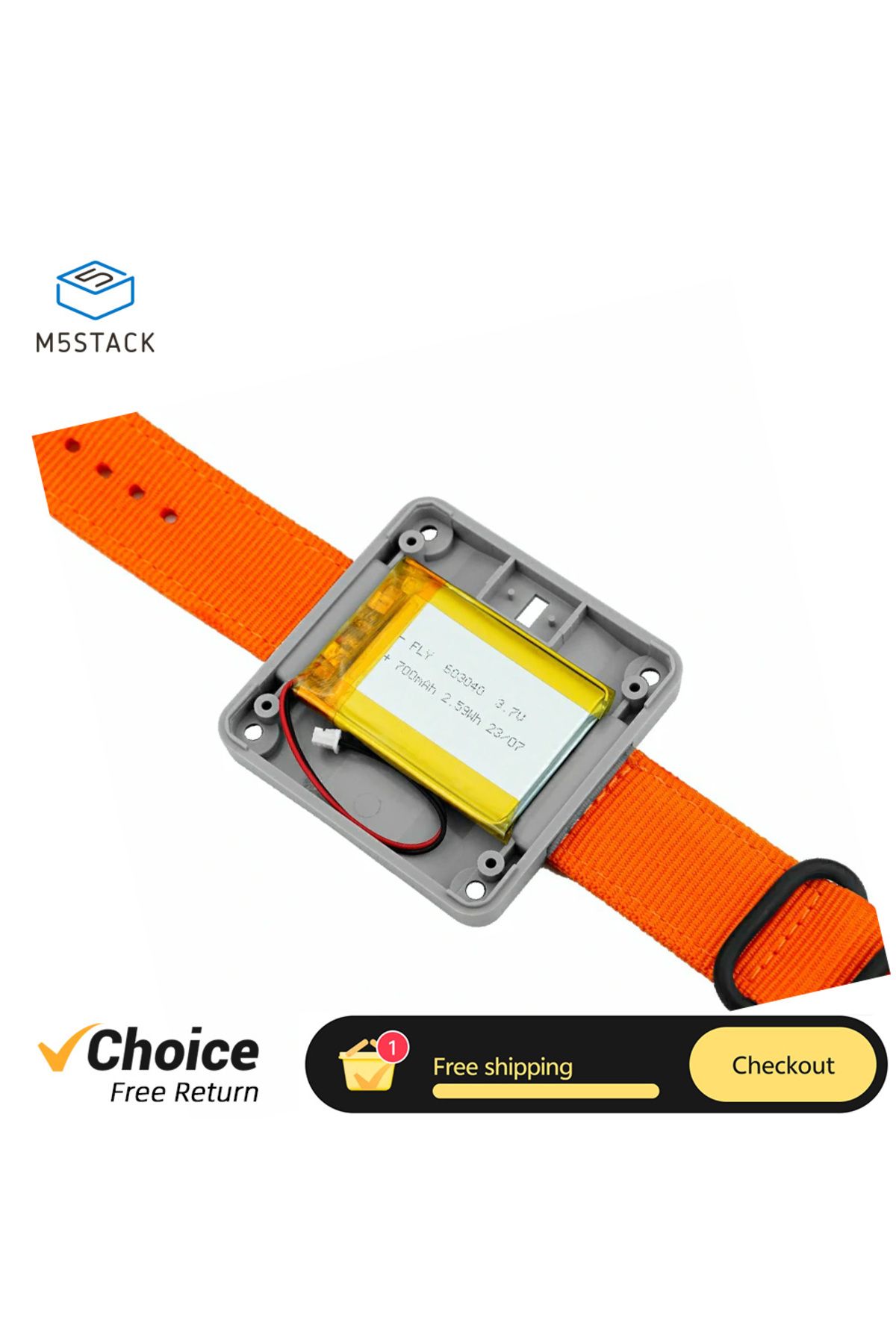 FMchip-M5Stack M5Core WATCH V1.1 Smart Wearable Watch Battery Development Kit 700mAh for Basic Core/Core... 2