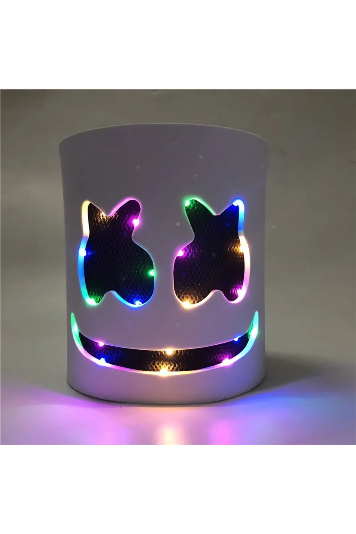 Choice-Halloween Light Up Mask Full Face LED Neon Marshmallow Mask Cosplay Rave Party Mask Headgear Lumi... 1