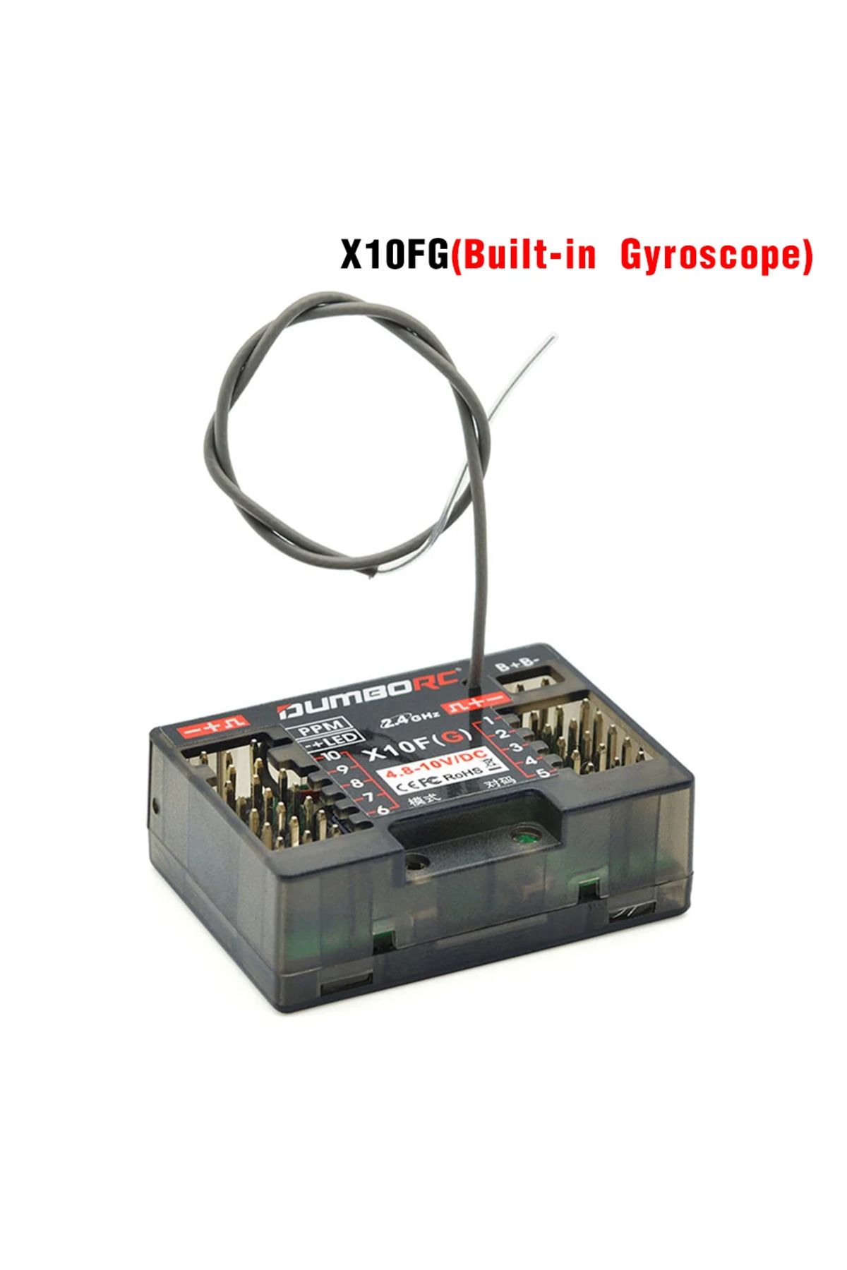 Choice-DUMBORC RC Receiver X10F X10FG 10CH 2.4G RC Gyro Receiver for X10P-350 Transmitter DDF-350 RC Rec... 1