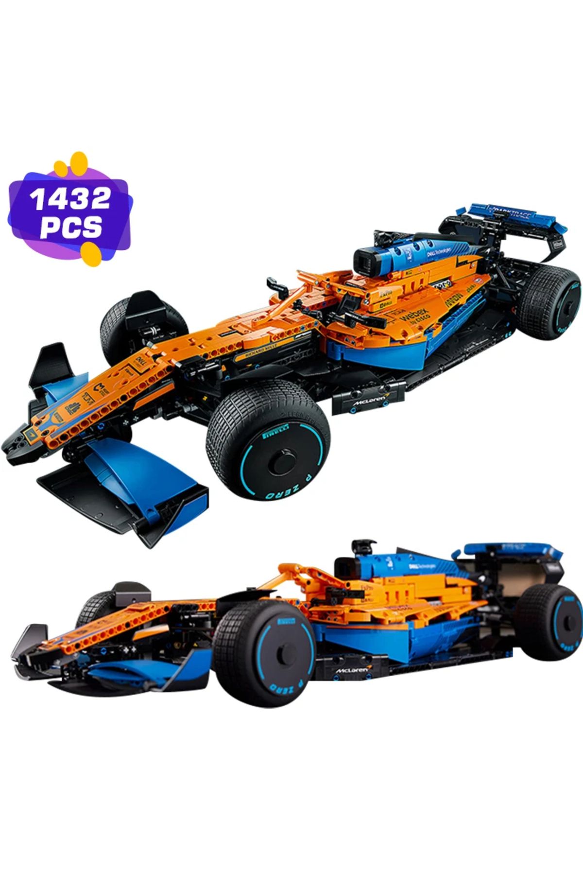 yaafun-1431pcs Technical Formula 1 Racing Car Building Blocks Model Expert Speed Sports Vehicle Model As... 2