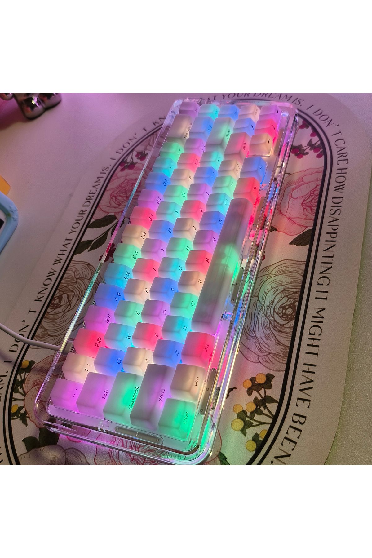 Choice-Fog Kermeates Keycap Silk Screen Transparent Keycap OEM Profile 130 Keys For Cherry MX mechanical... 7