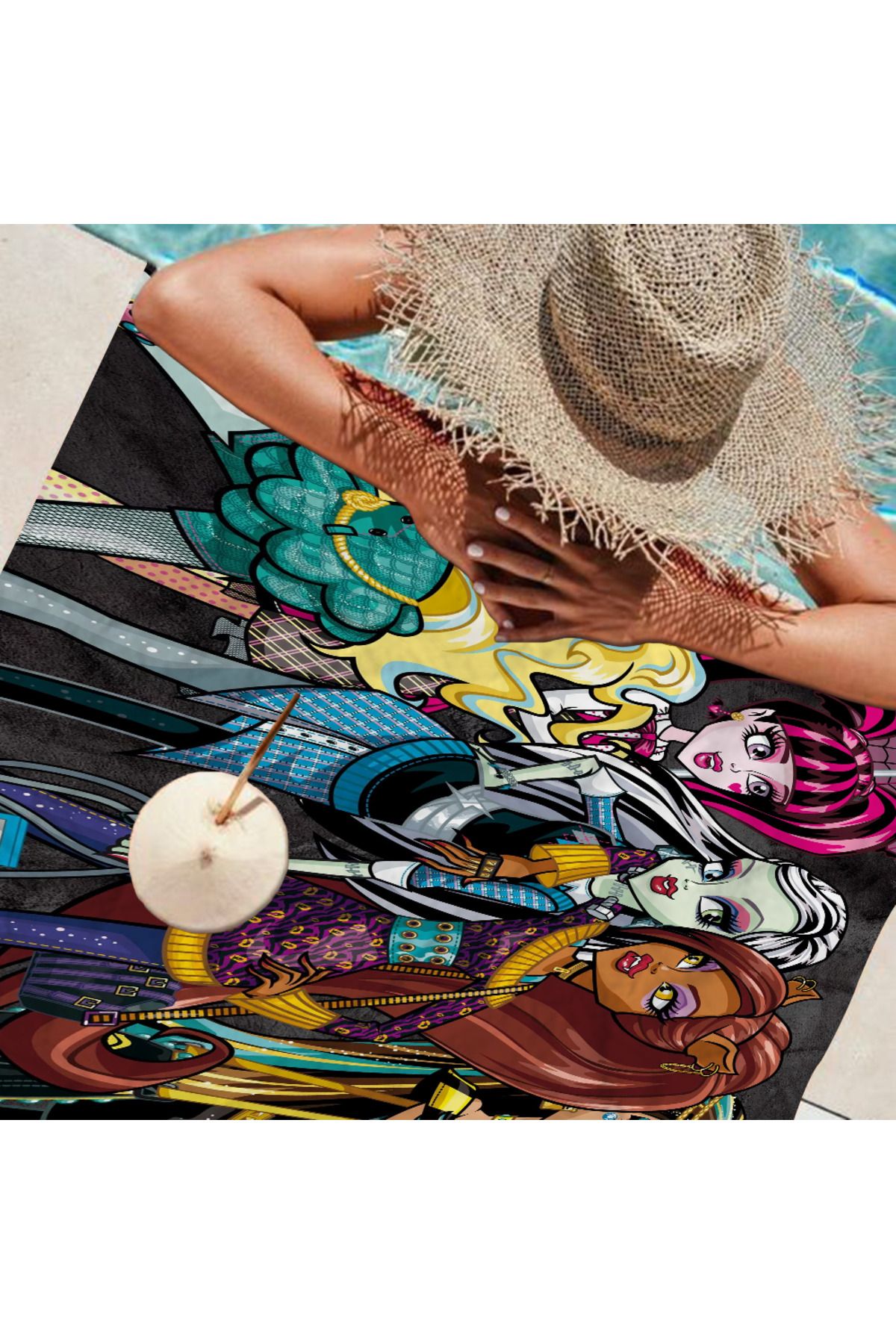 Choice-Cartoon M-Monster High D-Draculaura Towel Microfiber Beach Towel Absorbent Quick dry Soft Yoga Sw... 4