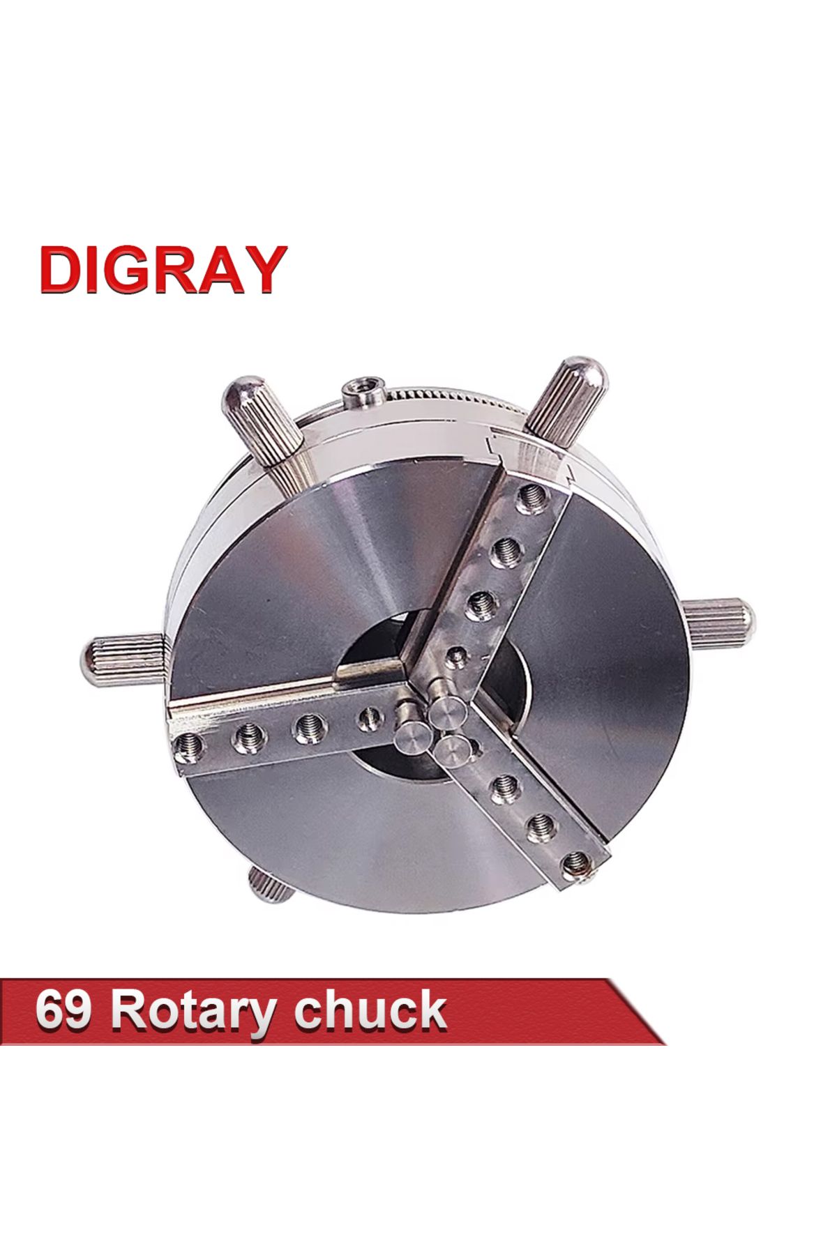 Choice-DIGRAY D69 Auto Lock Rotary Attachment CNC Router Laser Engraving Machine Rotary Axis Chuck for R... 6