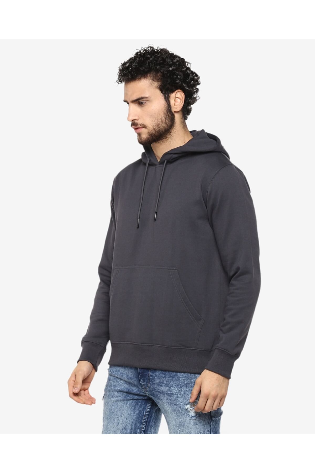 OXVİN-Fleece Hooded Puff Sweatshirt - Kangaroo Pocket, 3 Thread - Original Mold 2