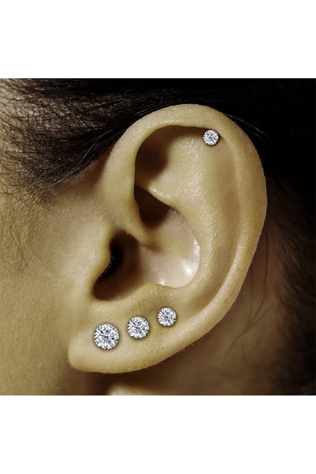 UygunGümüşçülük-Medicated Sterile Medium Size Earrings 6