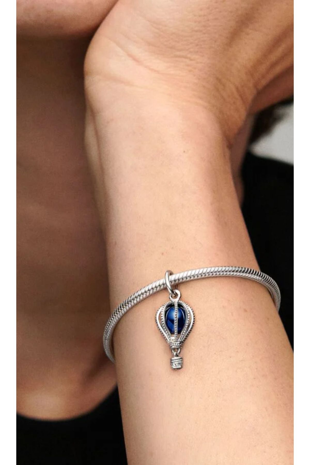 Pandora-Sparkling Clear Hot Air Balloon Dangle Charm 3