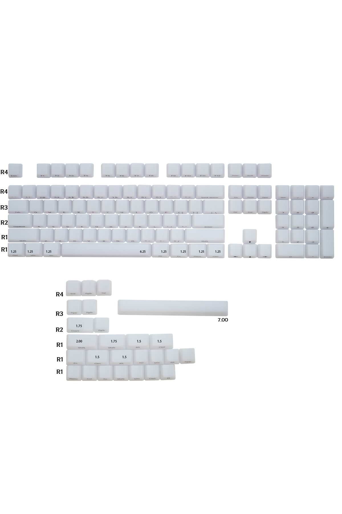 Choice-Fog Kermeates Keycap Silk Screen Transparent Keycap OEM Profile 130 Keys For Cherry MX mechanical... 1
