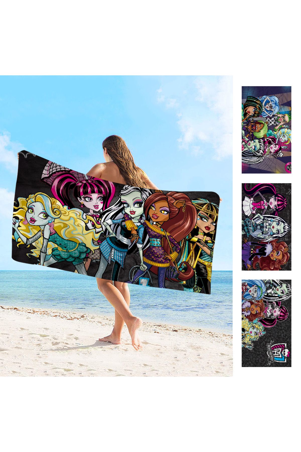 Choice-Cartoon M-Monster High D-Draculaura Towel Microfiber Beach Towel Absorbent Quick dry Soft Yoga Sw... 2