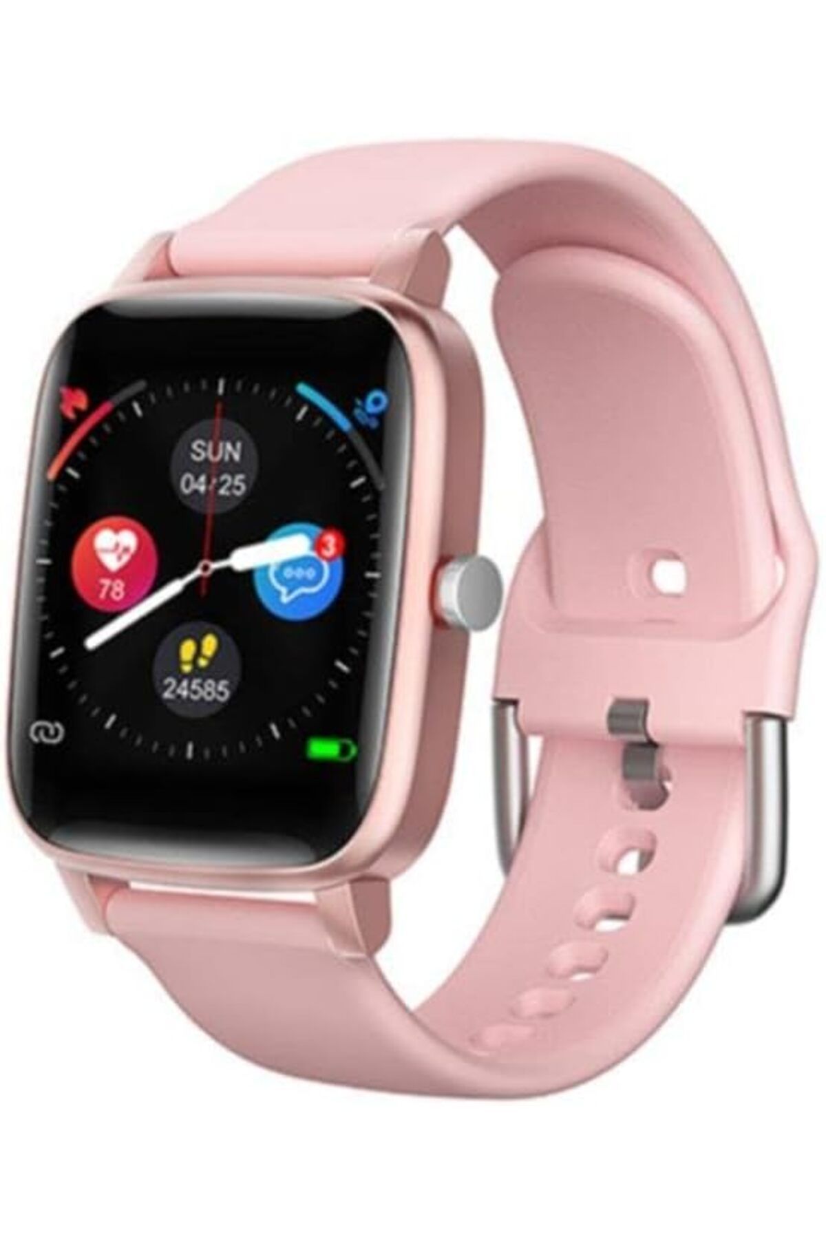 STOREMAX ysstorex Ever Watch EW-511 Android/IOS Smart Watch Vücut Isı Göstergeli Pembe Akıllı Saat StarC